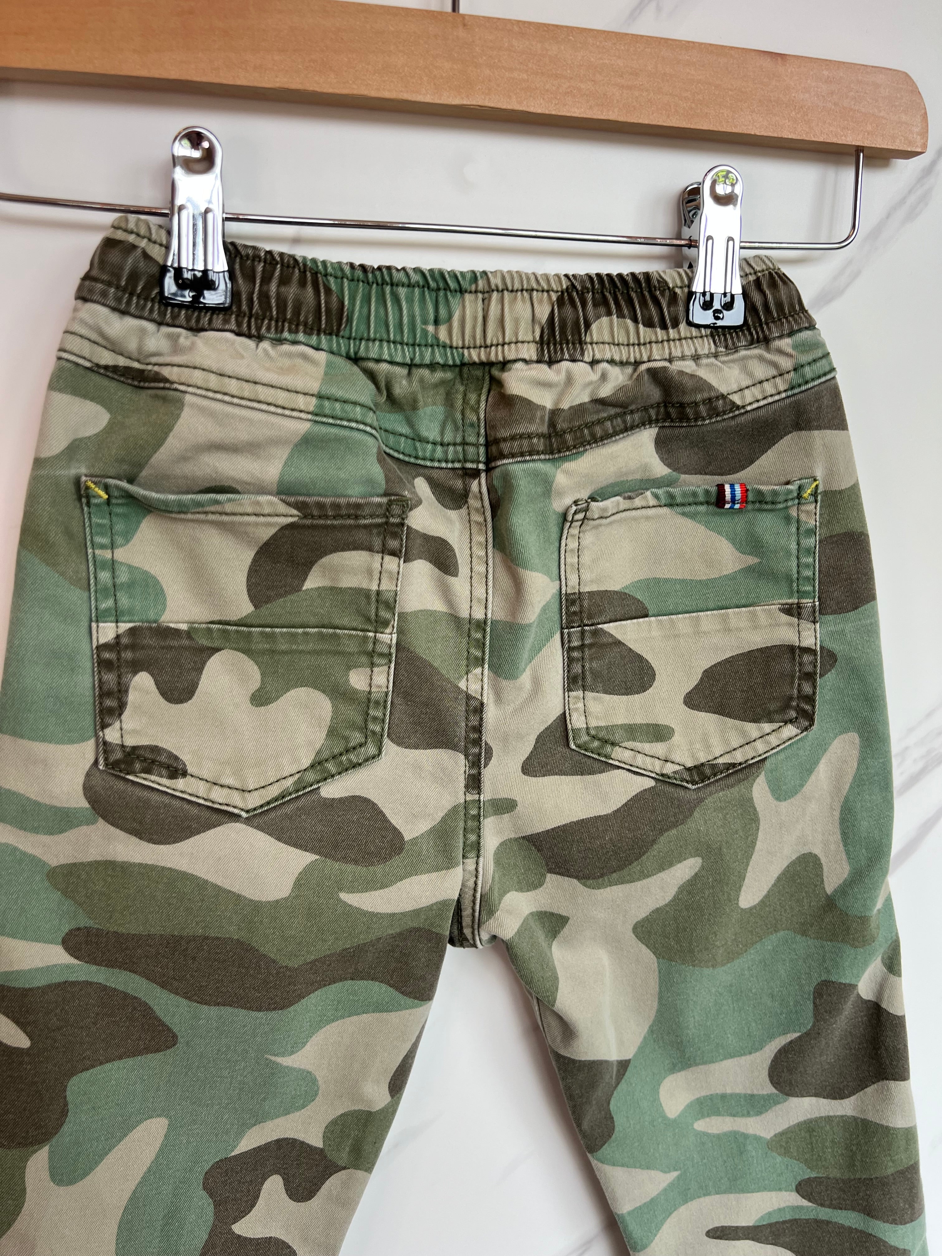 Boden Green Camouflage Trousers Age 6 Years