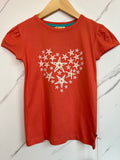 Piccalilly Coral Starfish Heart T-Shirt Age 4-5 Years