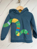 Frugi Blue Snake Hooded Jumper Age 2-3 Years