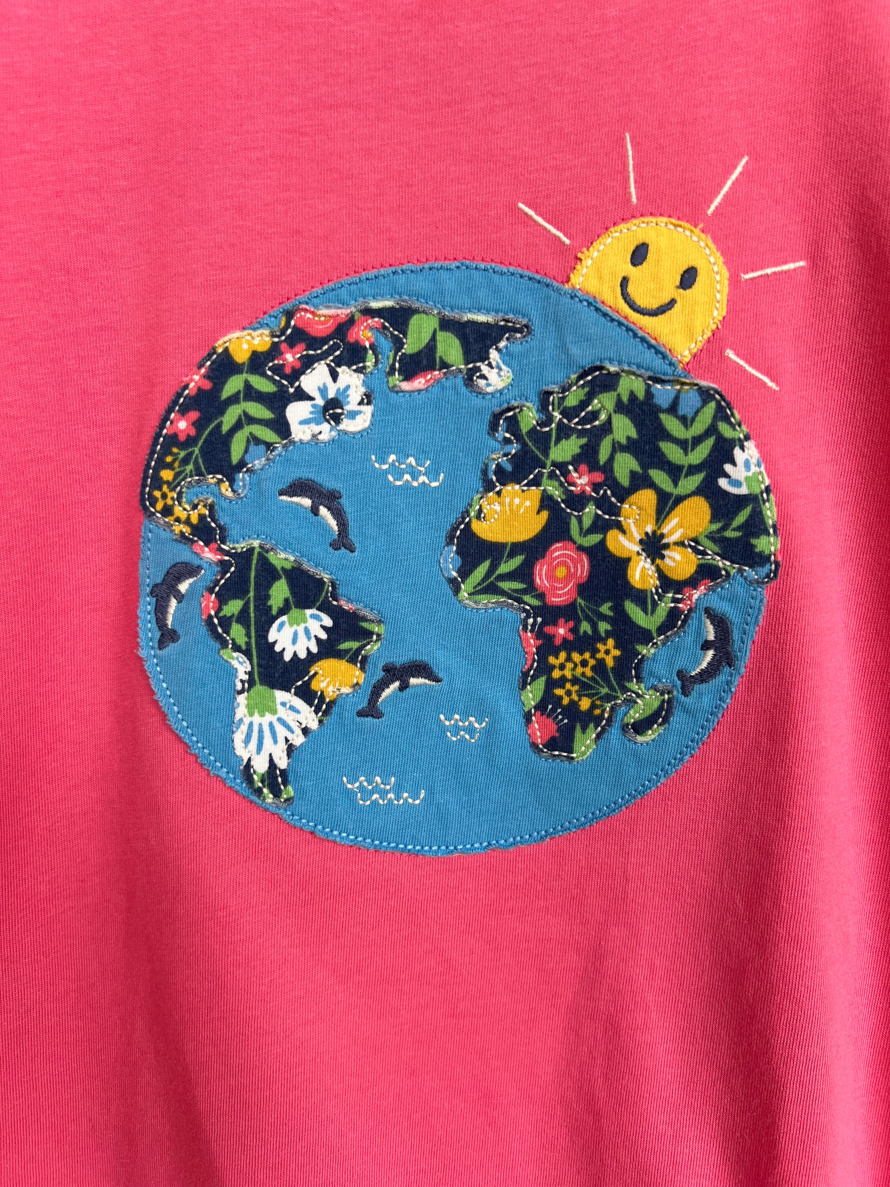 Kite Pink Floral Globe T-Shirt Age 9 Years