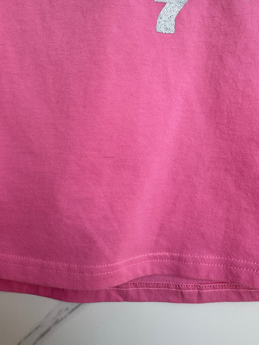 Boden Pink T-shirt with Silver Unicorn Detail Top Age 9-10 Years