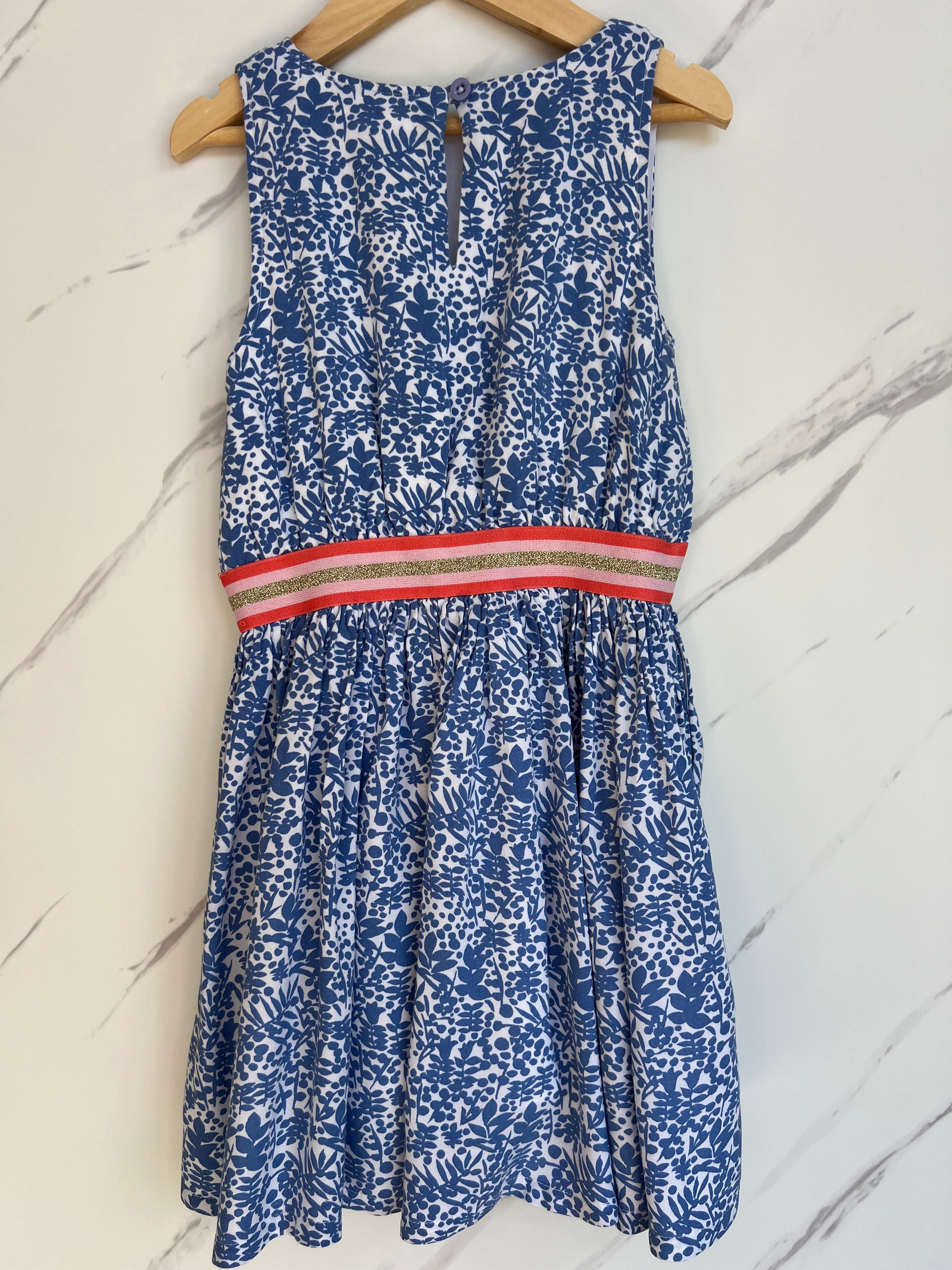 Boden Leaf-Print Summer Dress Age 6-7 Years