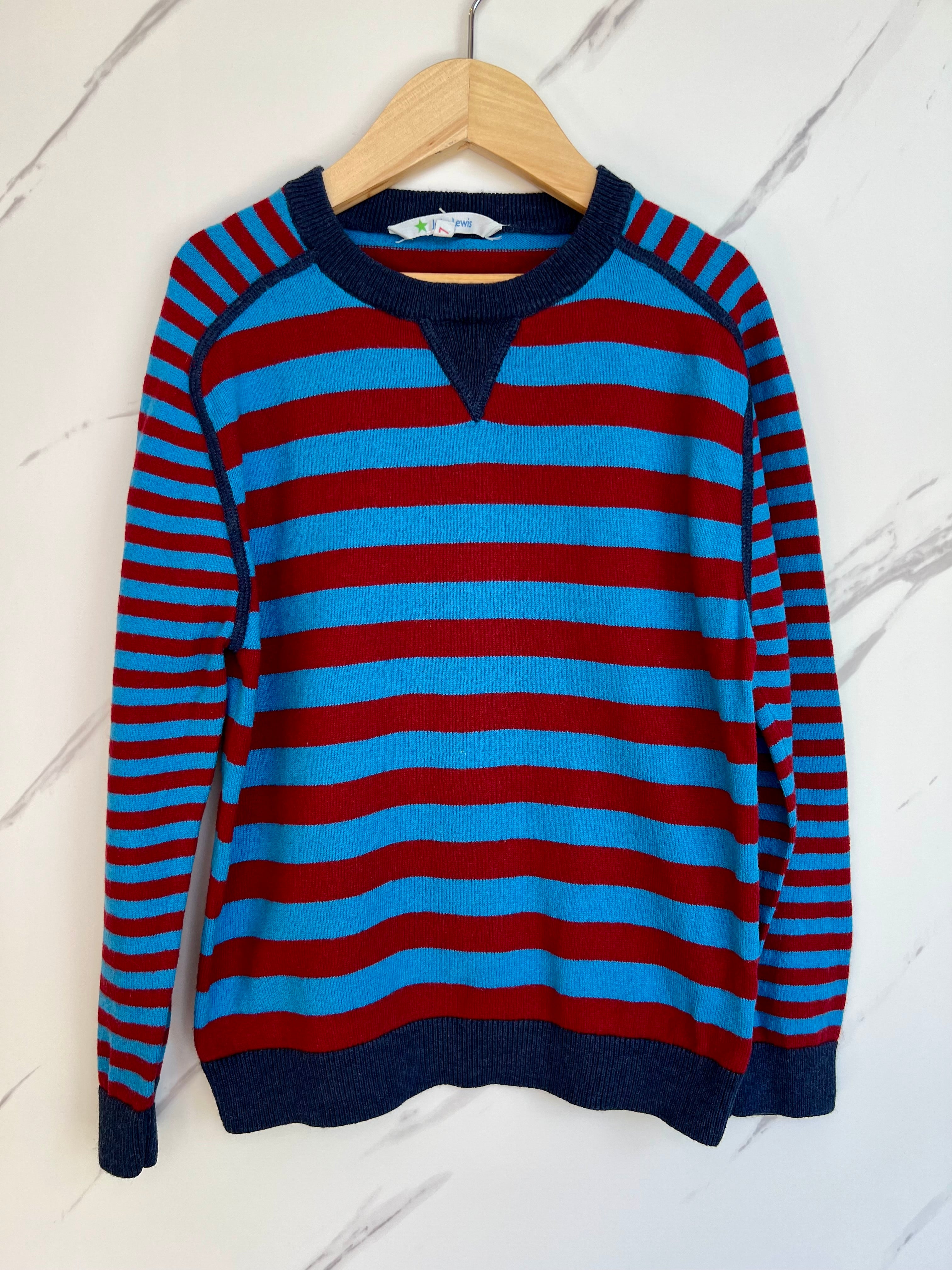 John Lewis Lightweight Striped Jumper Age 6-7 Years