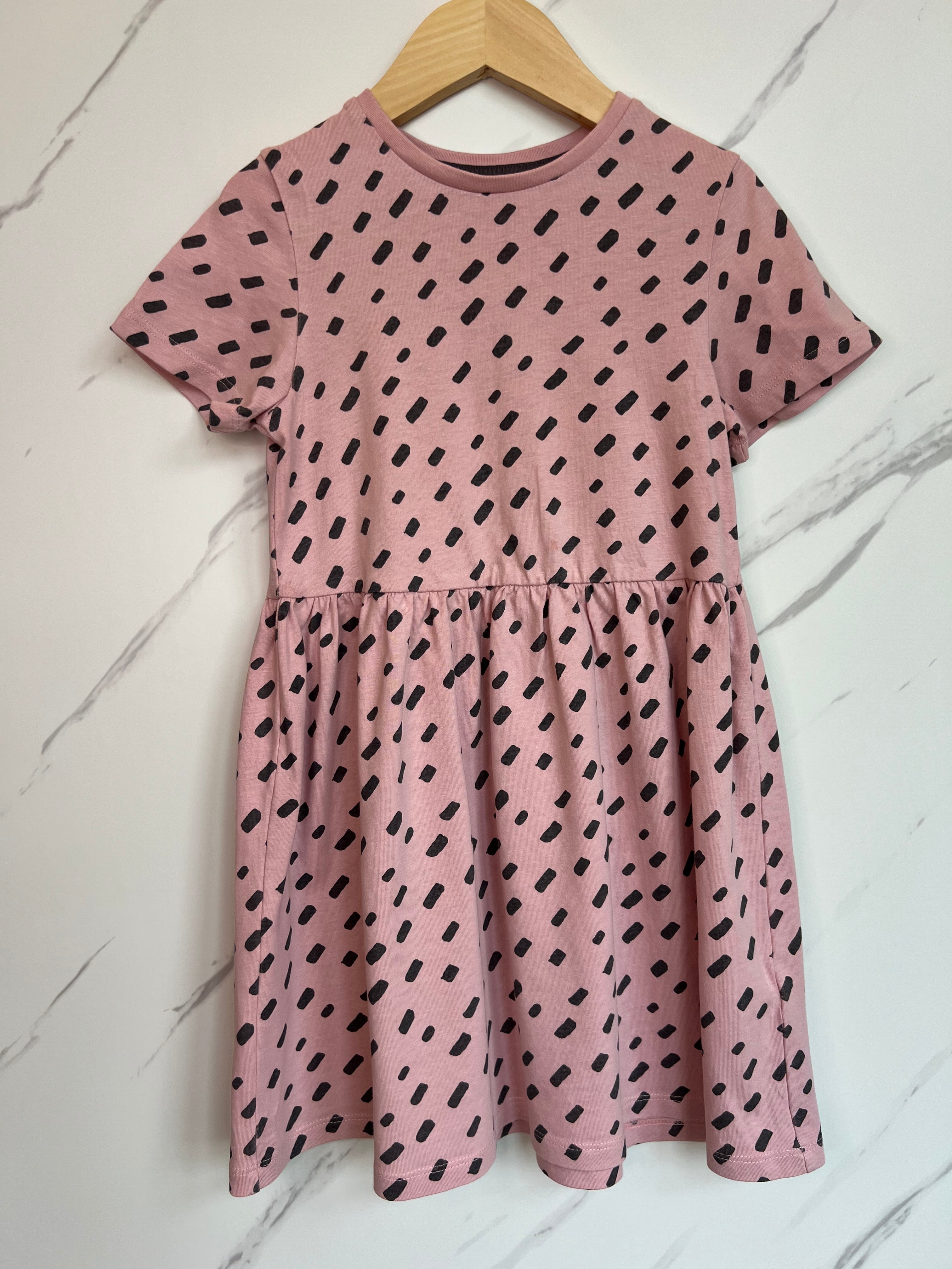 M&S Pink Jersey Dress Age 6-7 Years