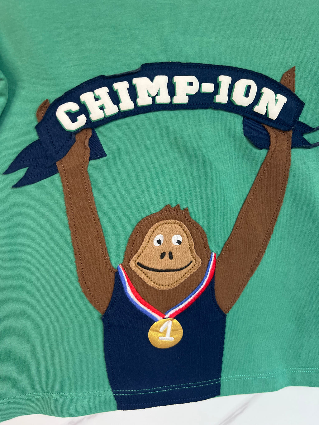 Joules Green "Chimpion" T-Shirt Age 6 Years