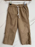 Monsoon Brown Linen Trousers Age 2-3 Years
