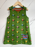 Piccallily Green Owls Reversible Dress Age 3 Years