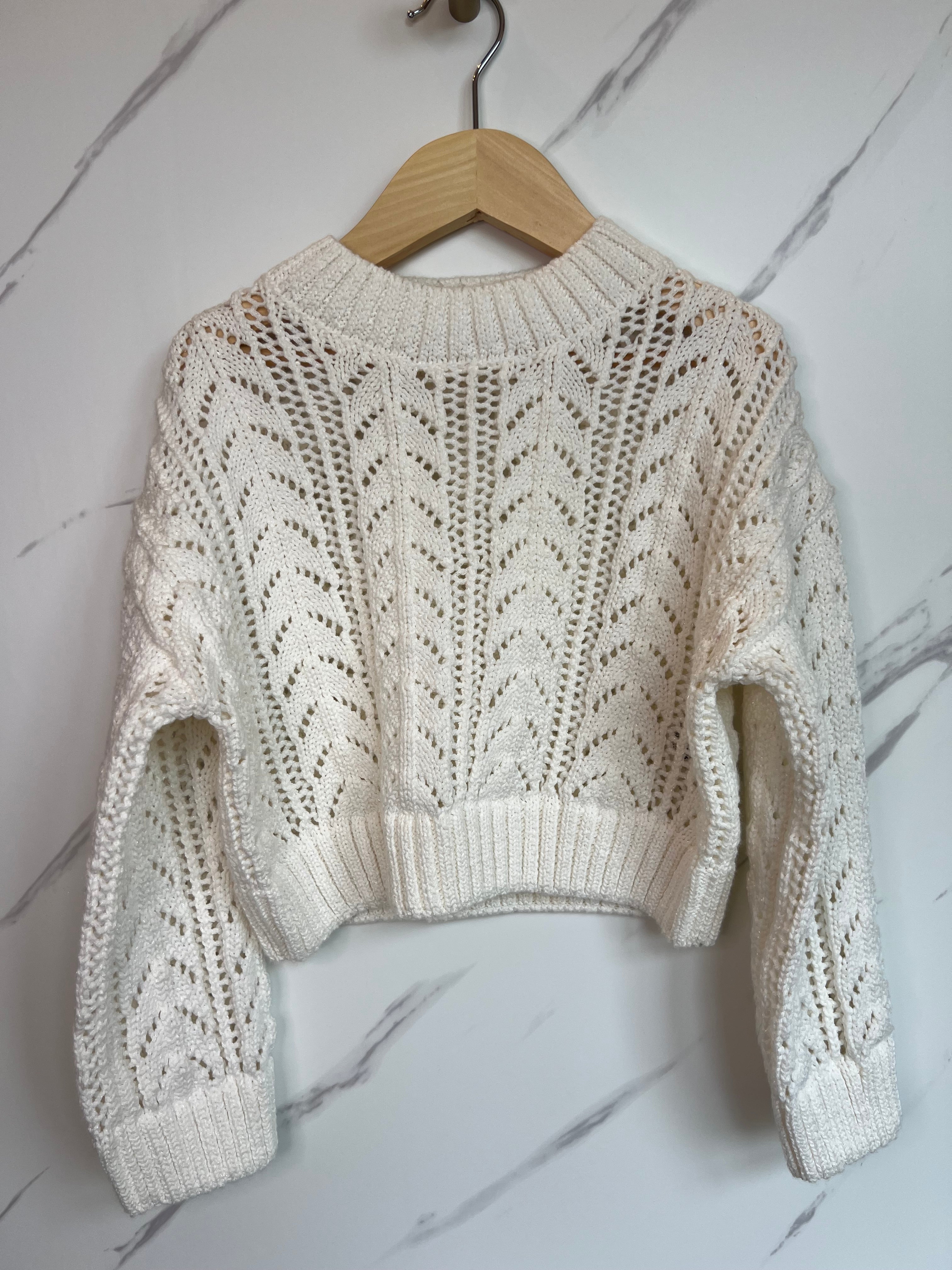 M&S Cream Short Jumper Age 6-7 Years