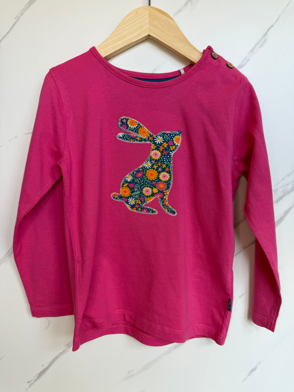 Kite Pink Floral Bunny Long-Sleeved Top Age 5 Years