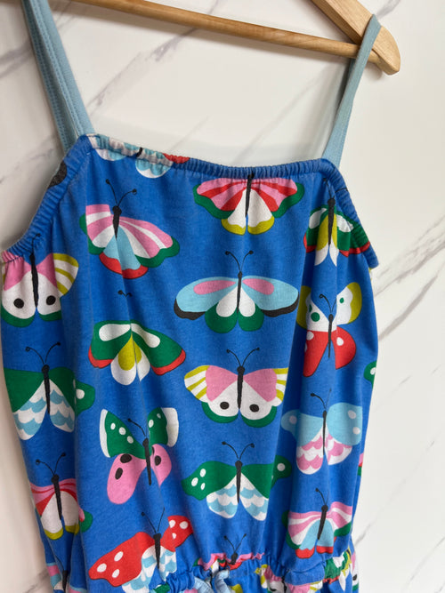 Boden Blue Butterfly Jersey Playsuit Age 9-10 Years
