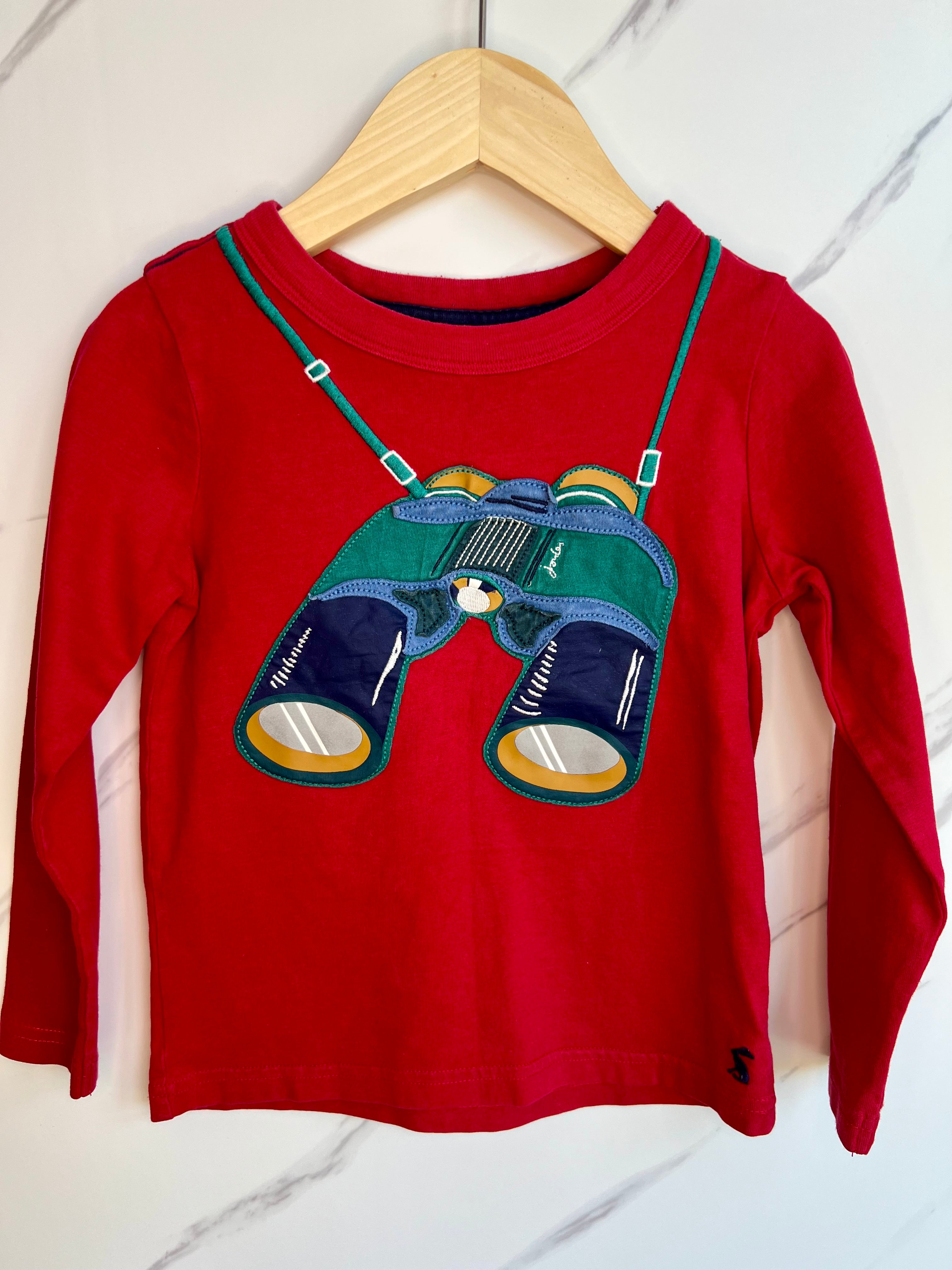 Joules Red Explorer Long-sleeved Top Age 3-4 Years
