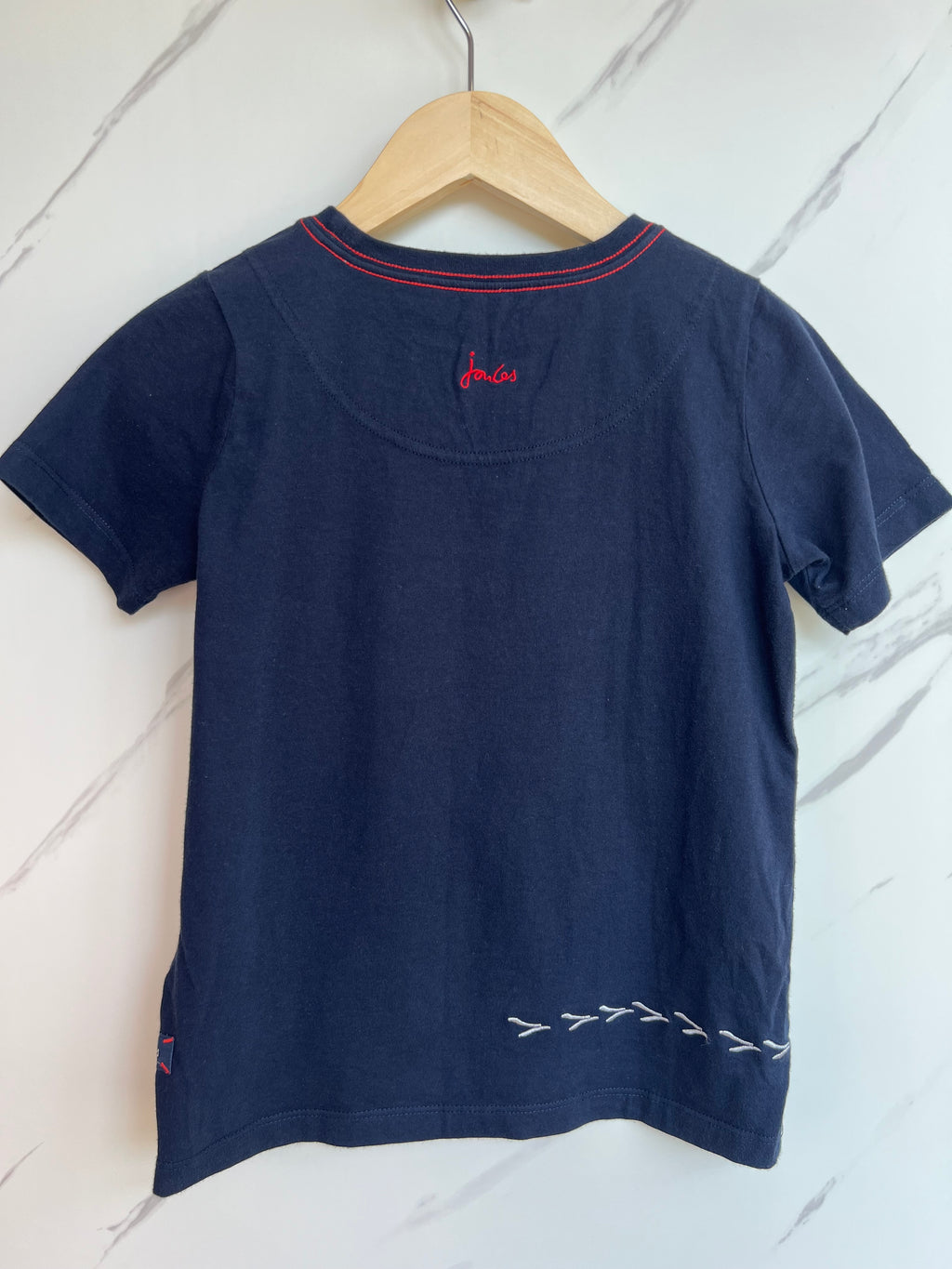 Joules Navy Skateboarding Dinos T-Shirt Age 7 Years