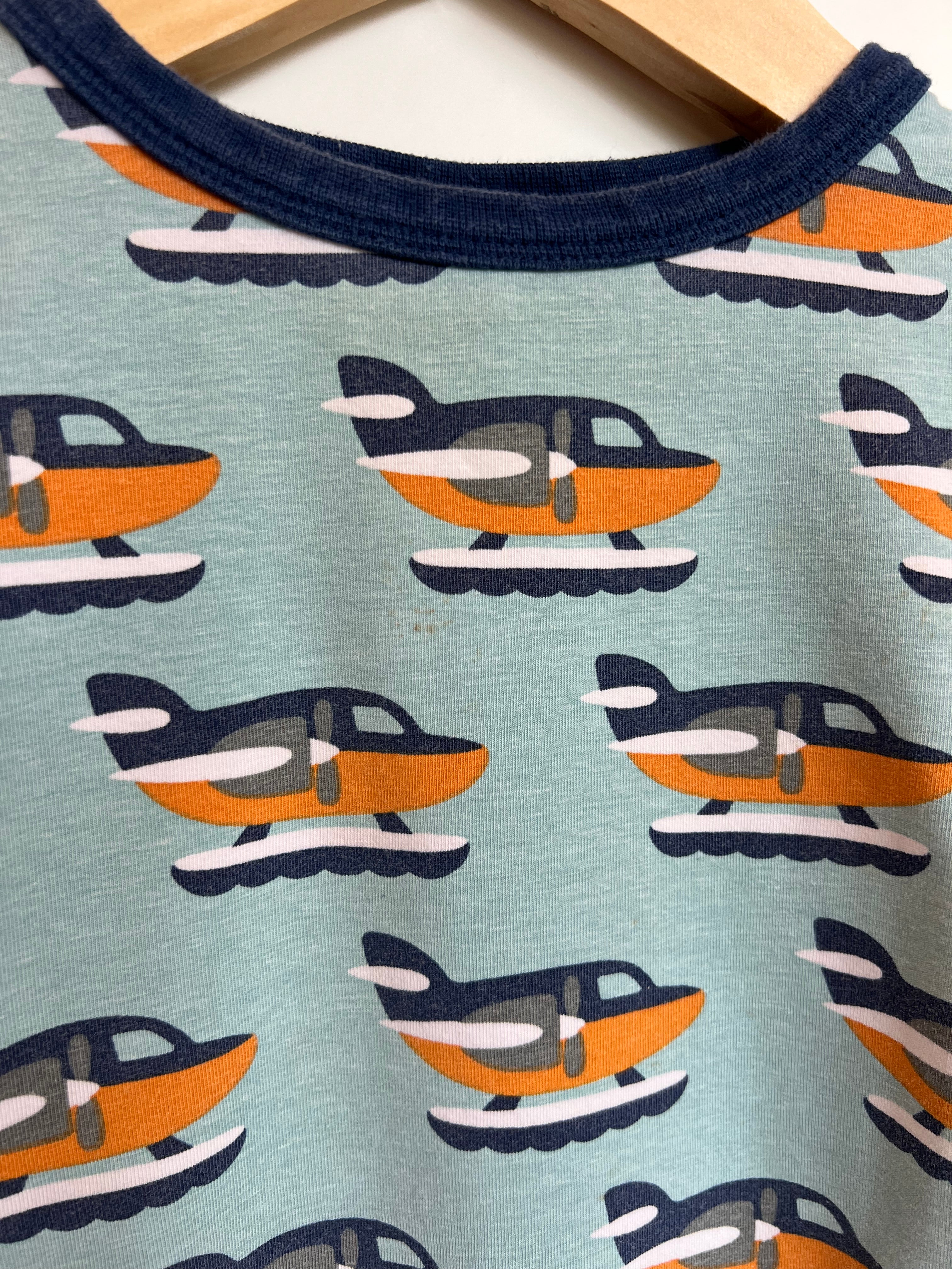 Maxomorra Blue Seaplane T-Shirt Age 3-4 Years*