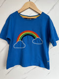 Frugi Blue Rainbow T-Shirt Age 7-8 Years