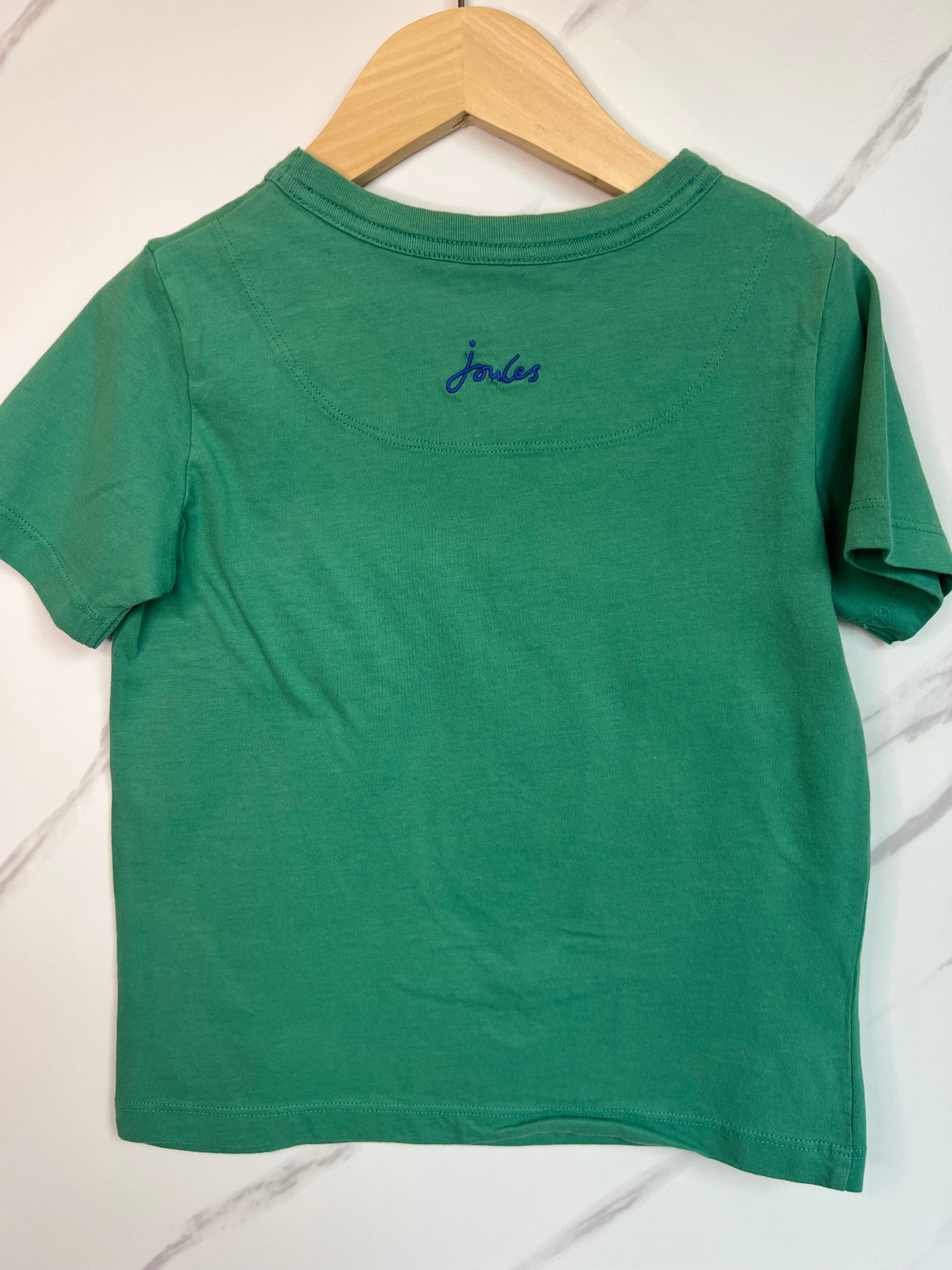 Joules Green "Chimpion" T-Shirt Age 6 Years