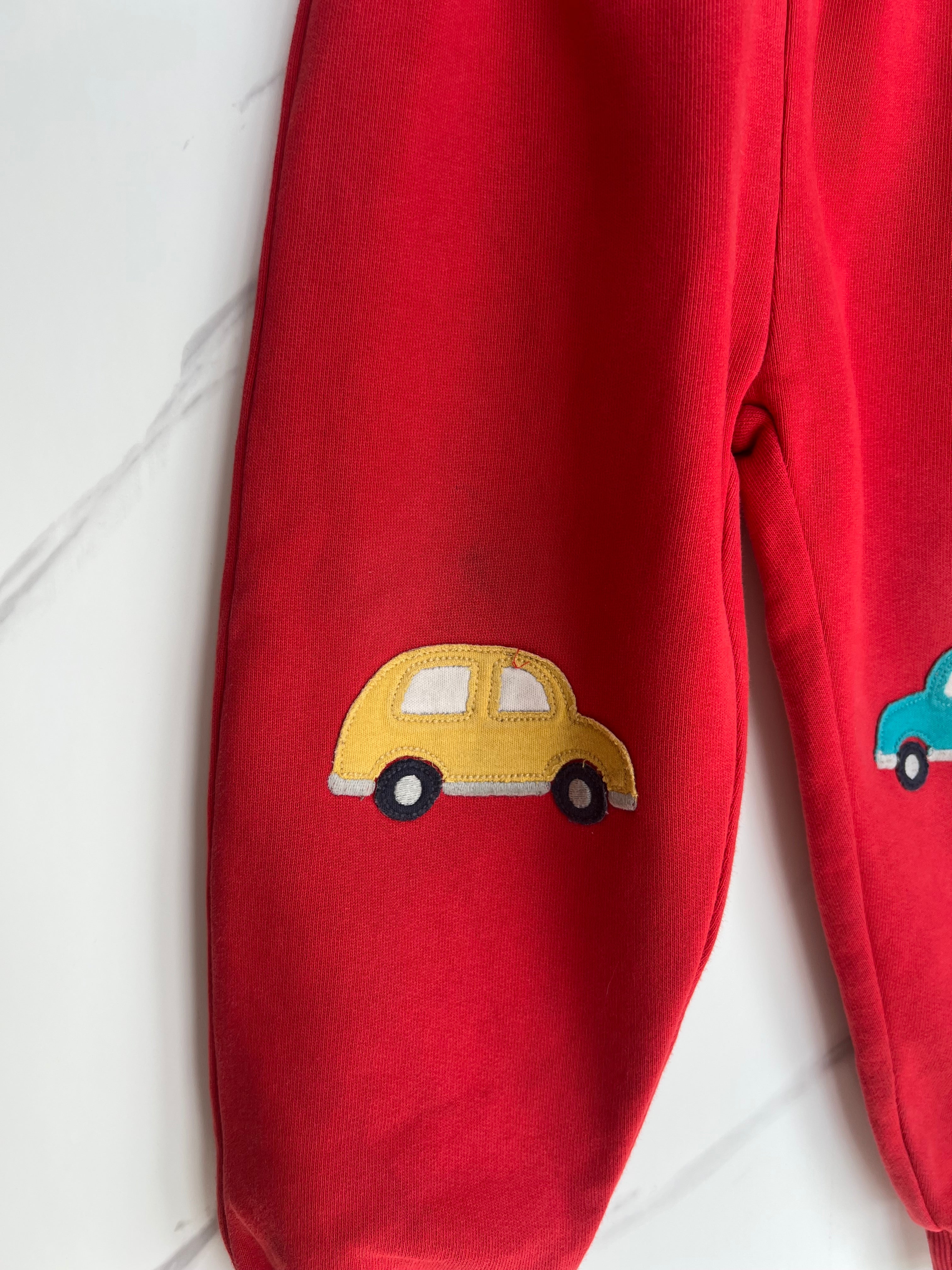 Frugi Red Car Joggers Age 2-3 Years