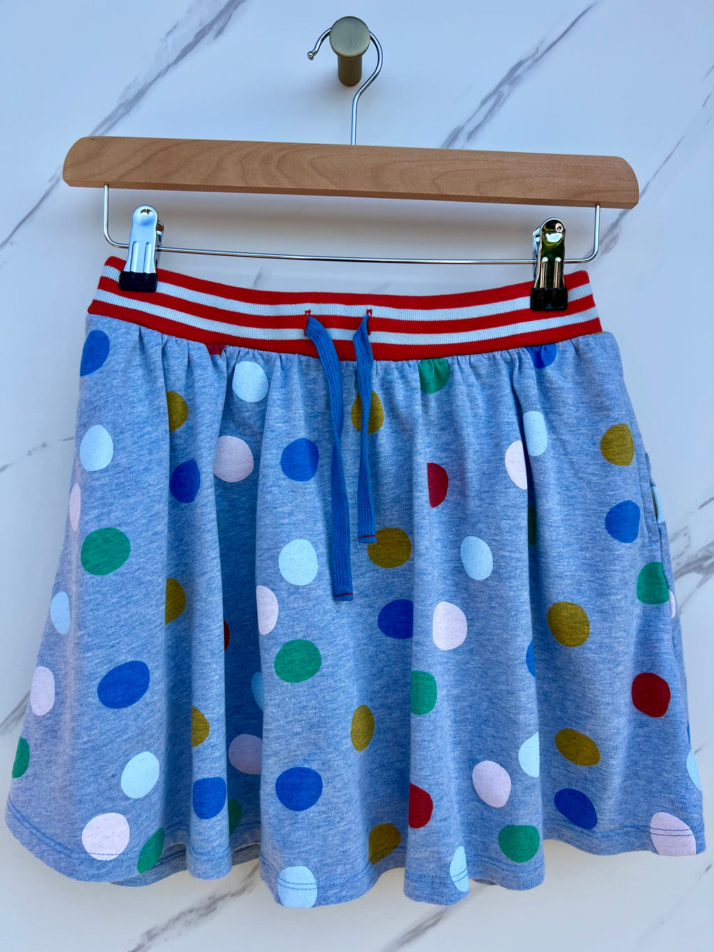 Boden Blue-Grey Polka Dot Skort Age 11-12 years