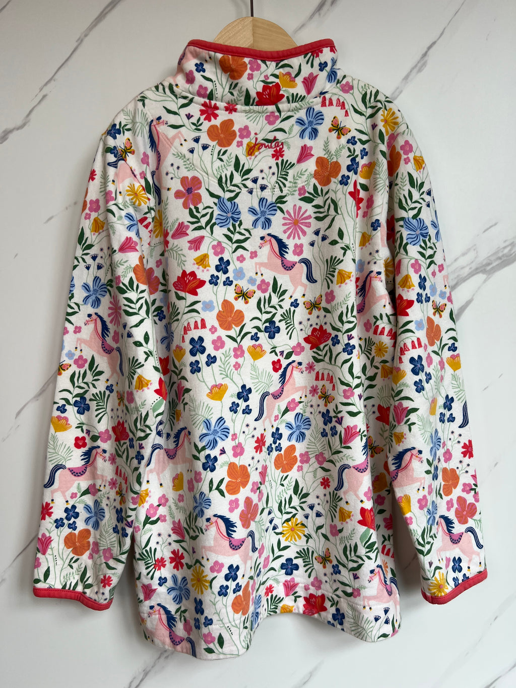 Joules Floral Top Zip Sweatshirt Age 10 Years