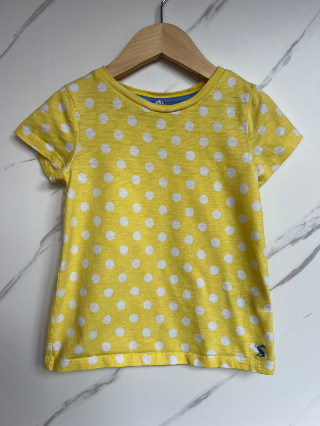 Joules Yellow Polka Dot T-Shirt Age 5 Years