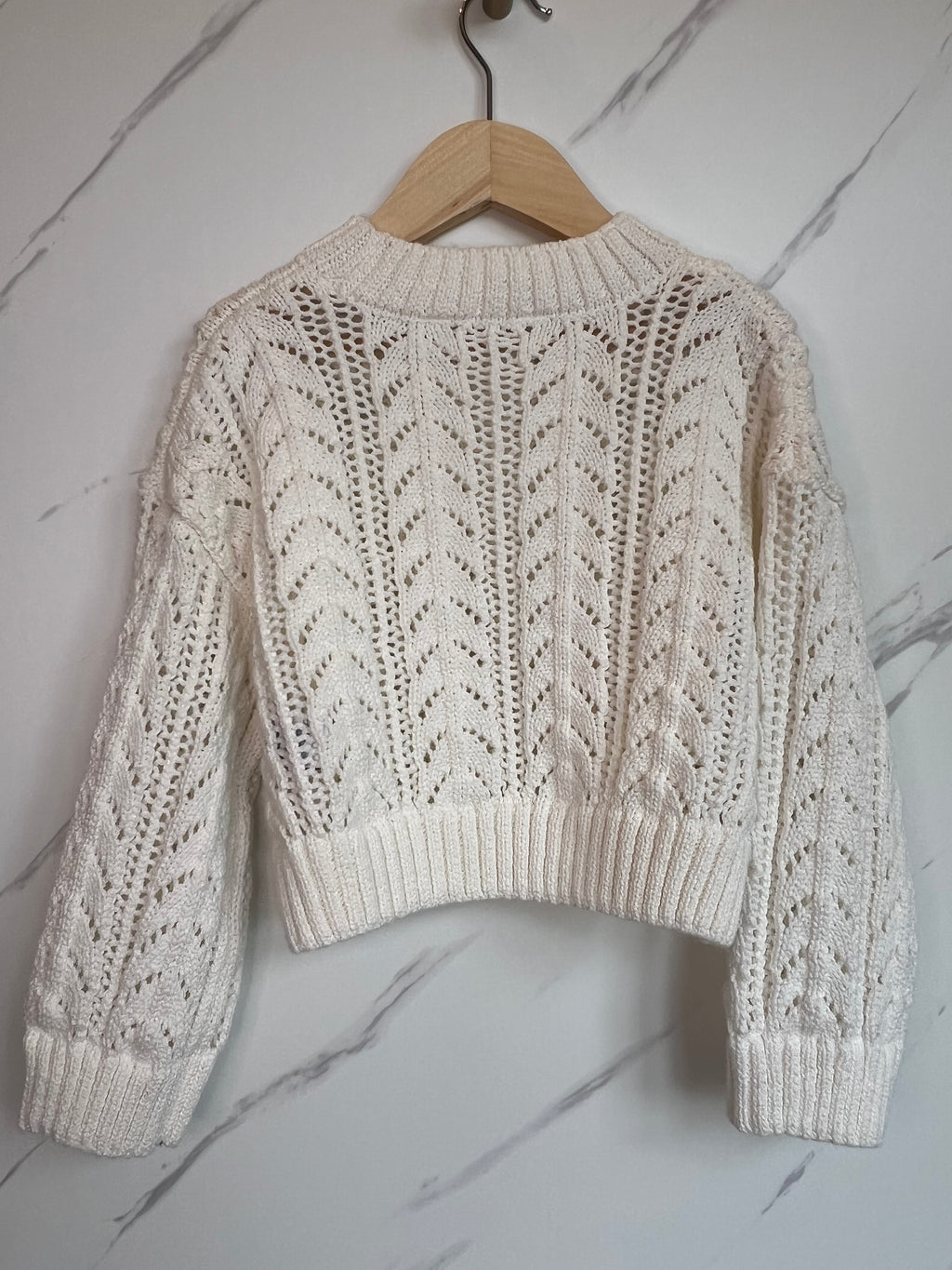 M&S Cream Short Jumper Age 6-7 Years