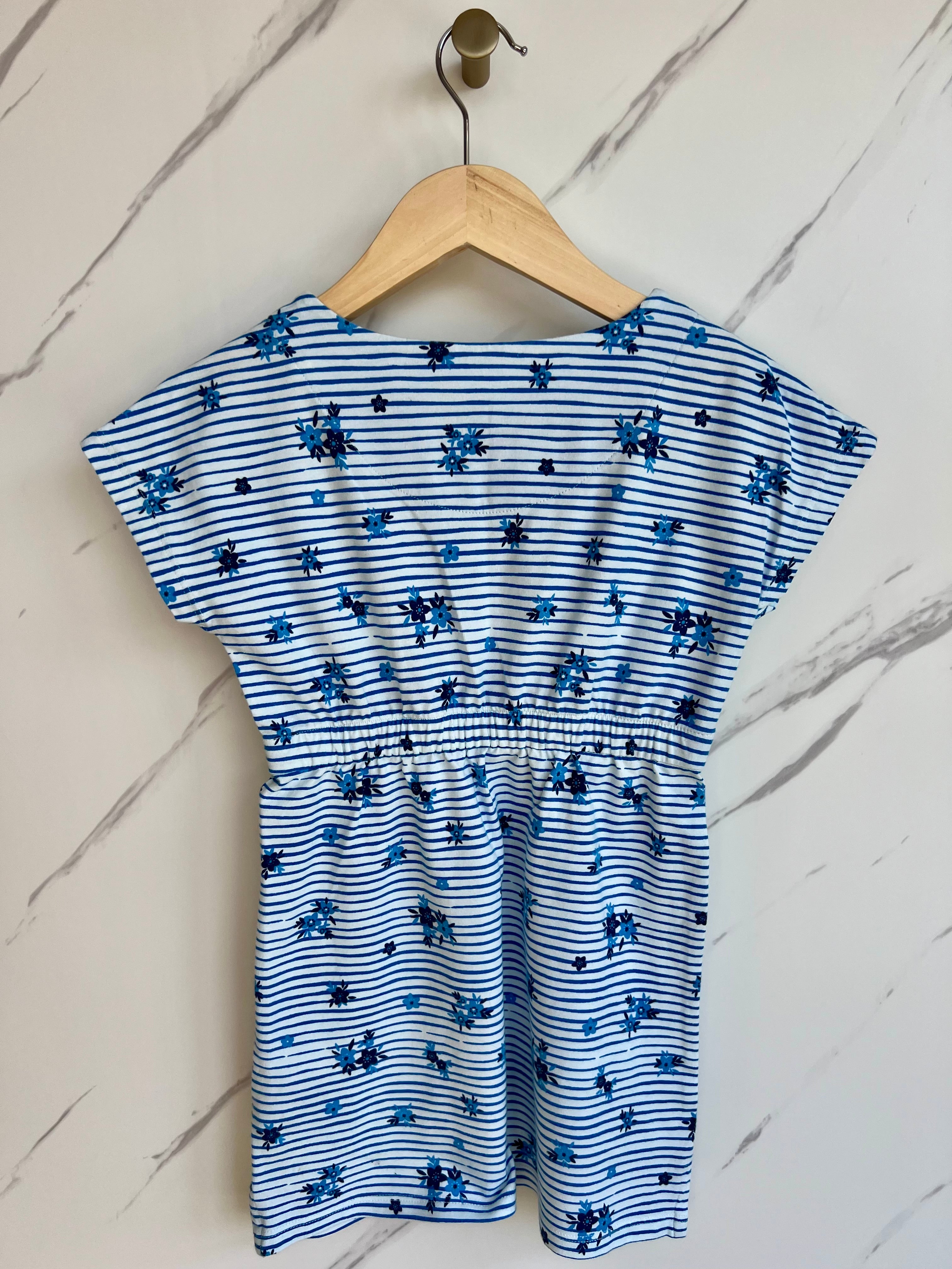 Kite Blue and White Floral Dress Age 4-5 years
