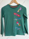 Joules Green Skateboards Long-Sleeved Top Age 10 Years