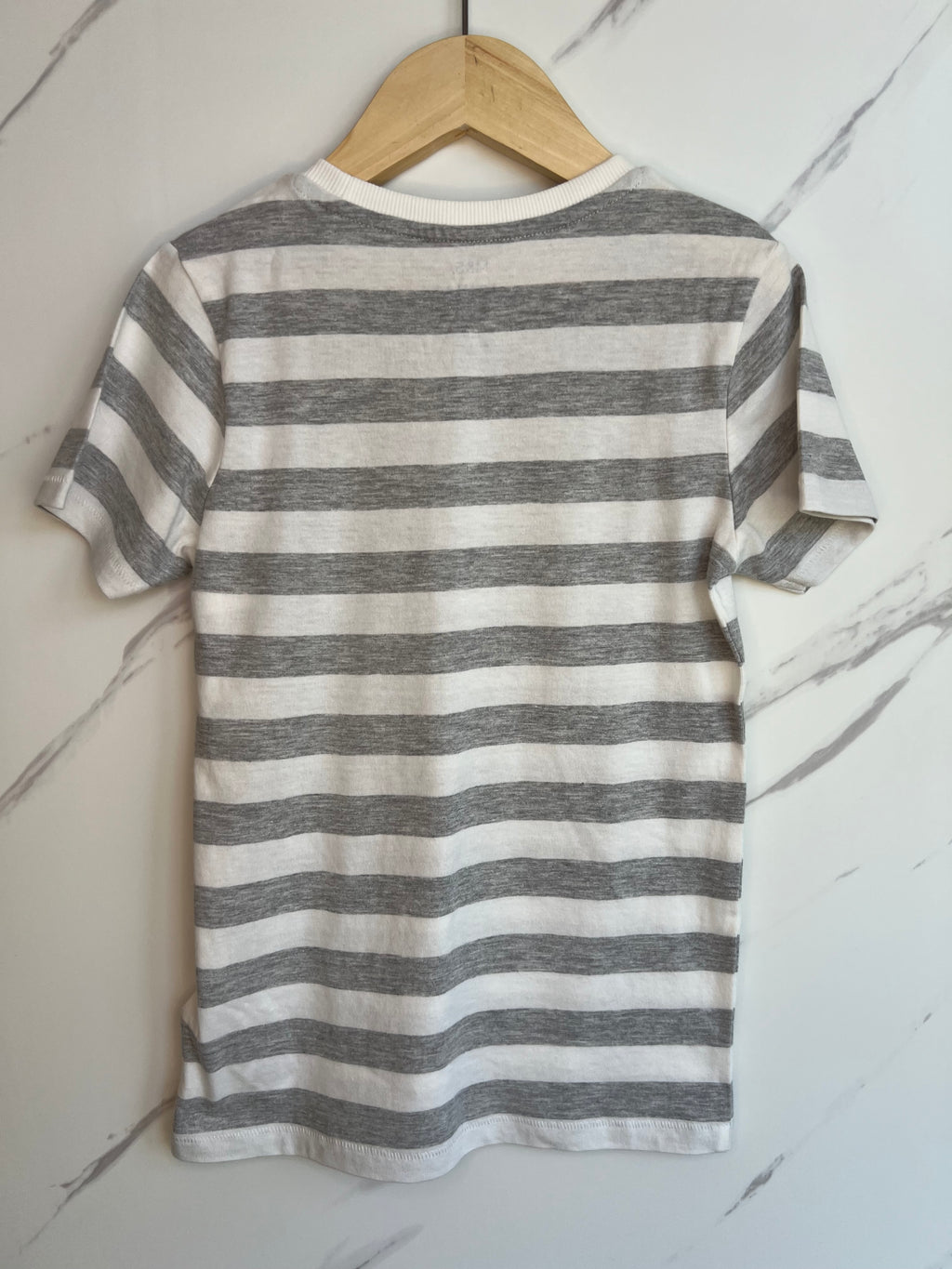 M&S Grey and White Striped T-Shirt Age