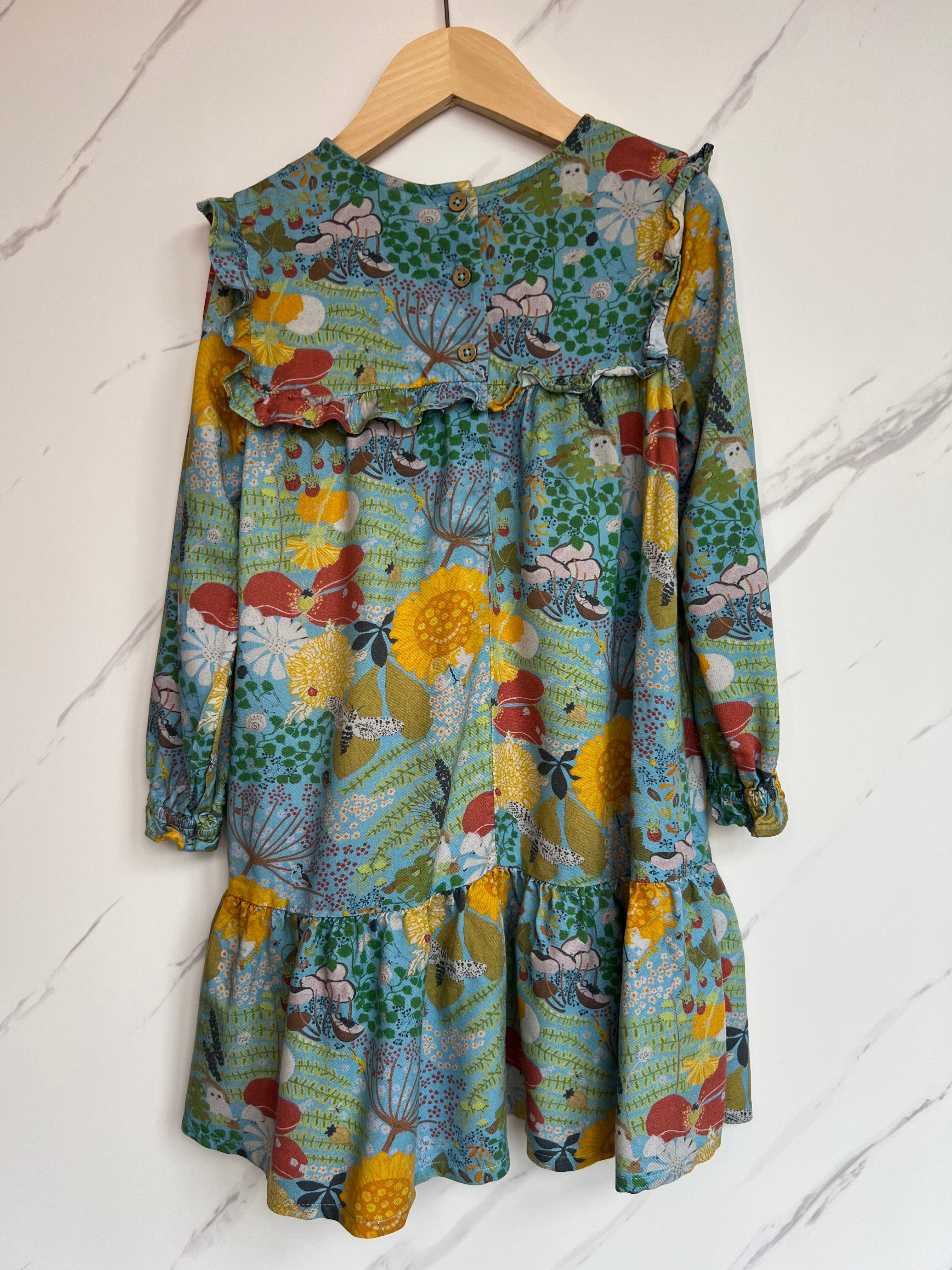 Frugi Woodland Skater Dress Age 5-6 Years