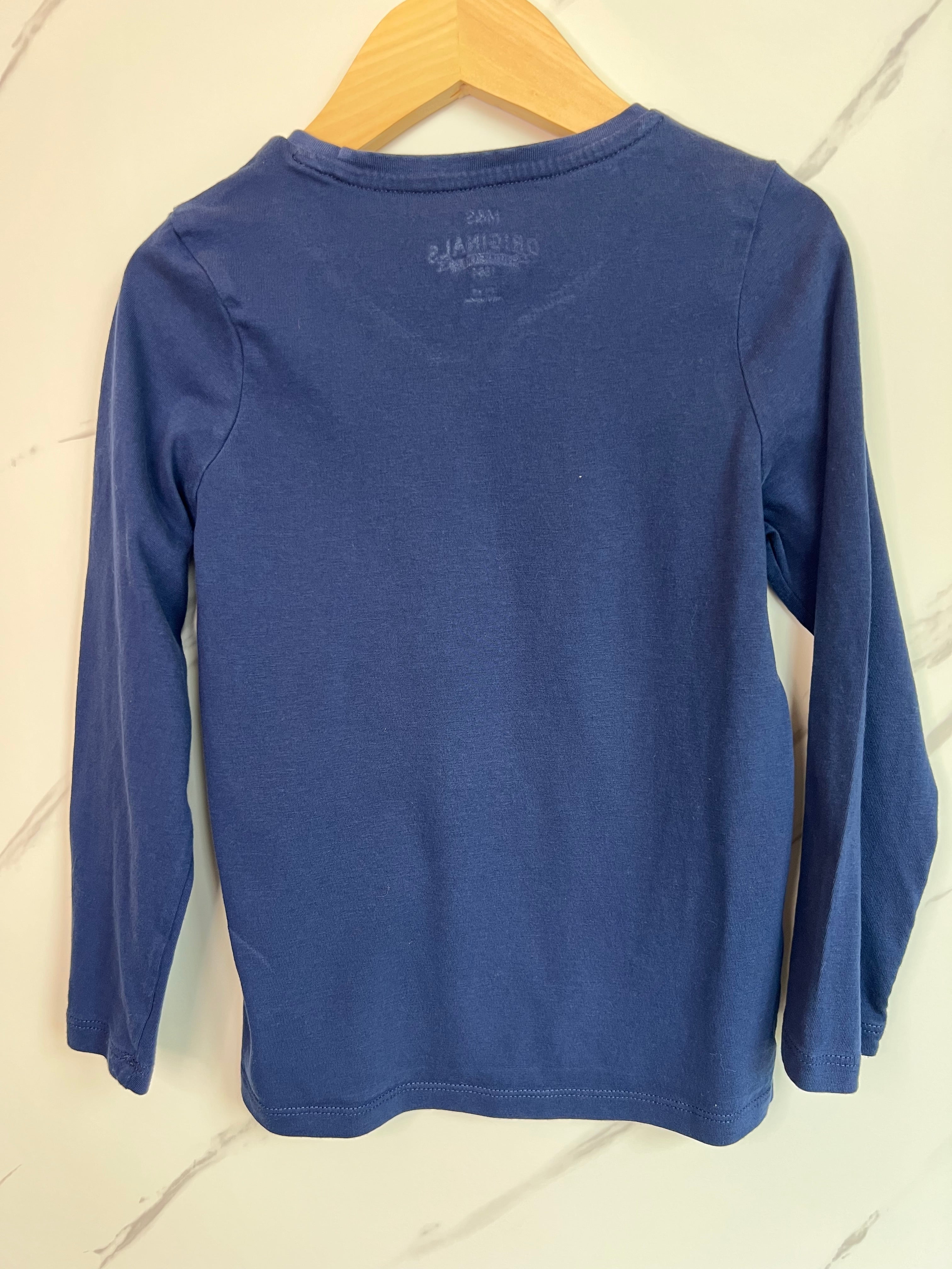 M&S Navy Dog Trio Long Sleeved Top Age 6-7 Years