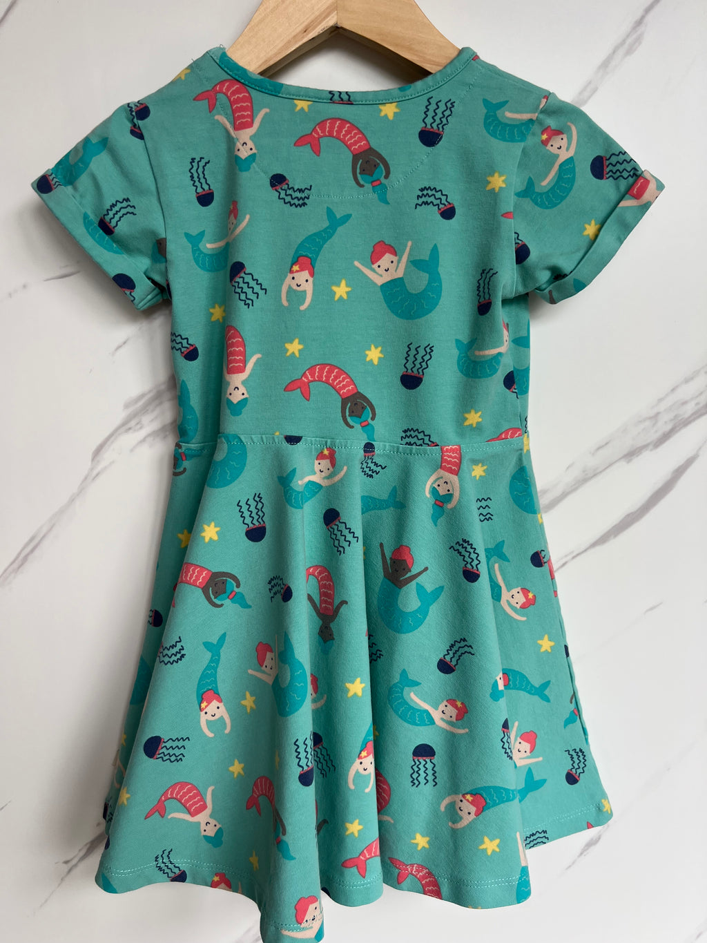 Frugi Green Mermaid Skater Dress Age 2-3 Years