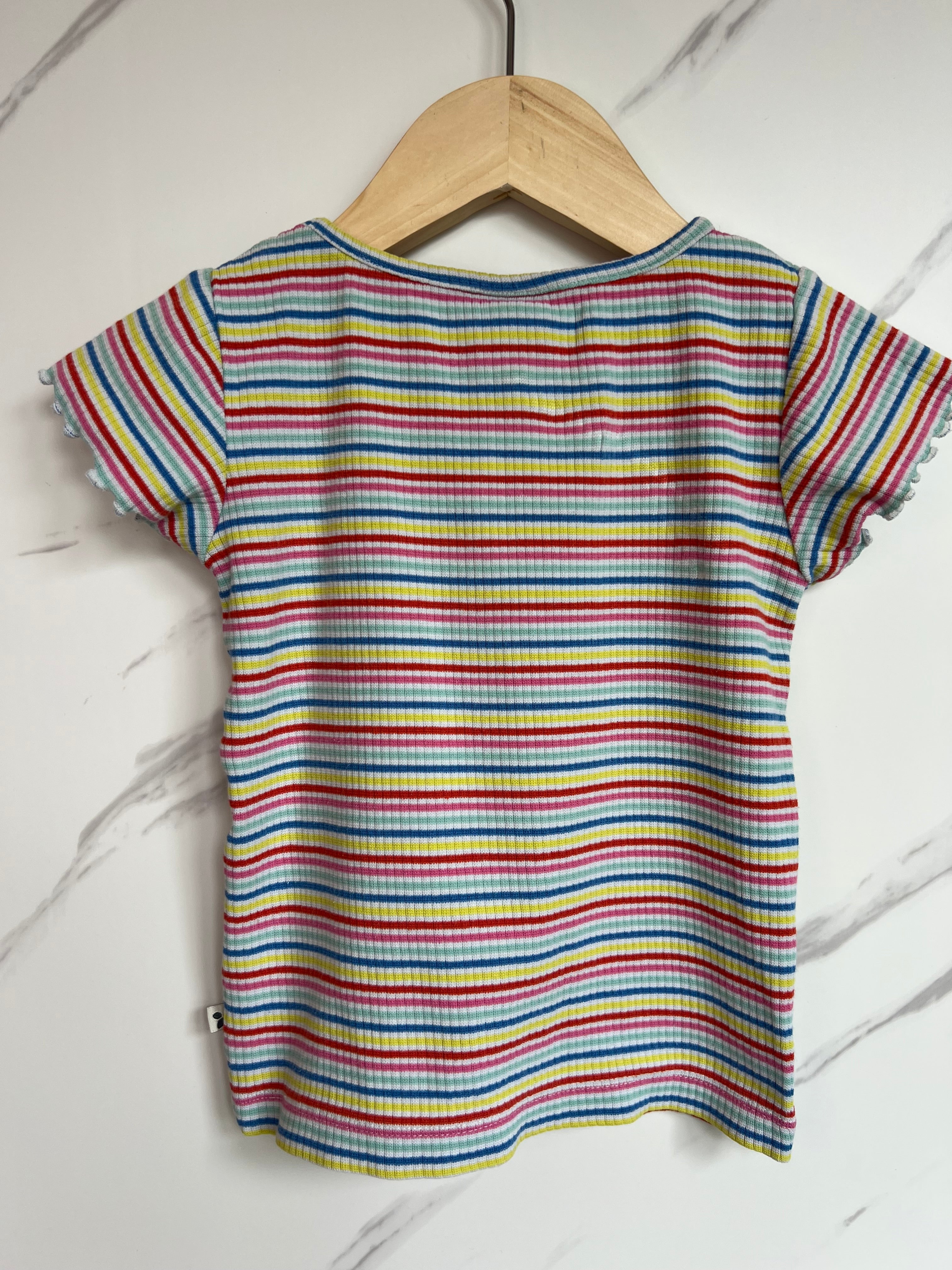 Frugi Rainbow Striped T-Shirt Age 2-3 Years