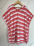 Hatley Pink Striped Towelling Beach Poncho Age 9-10 Years
