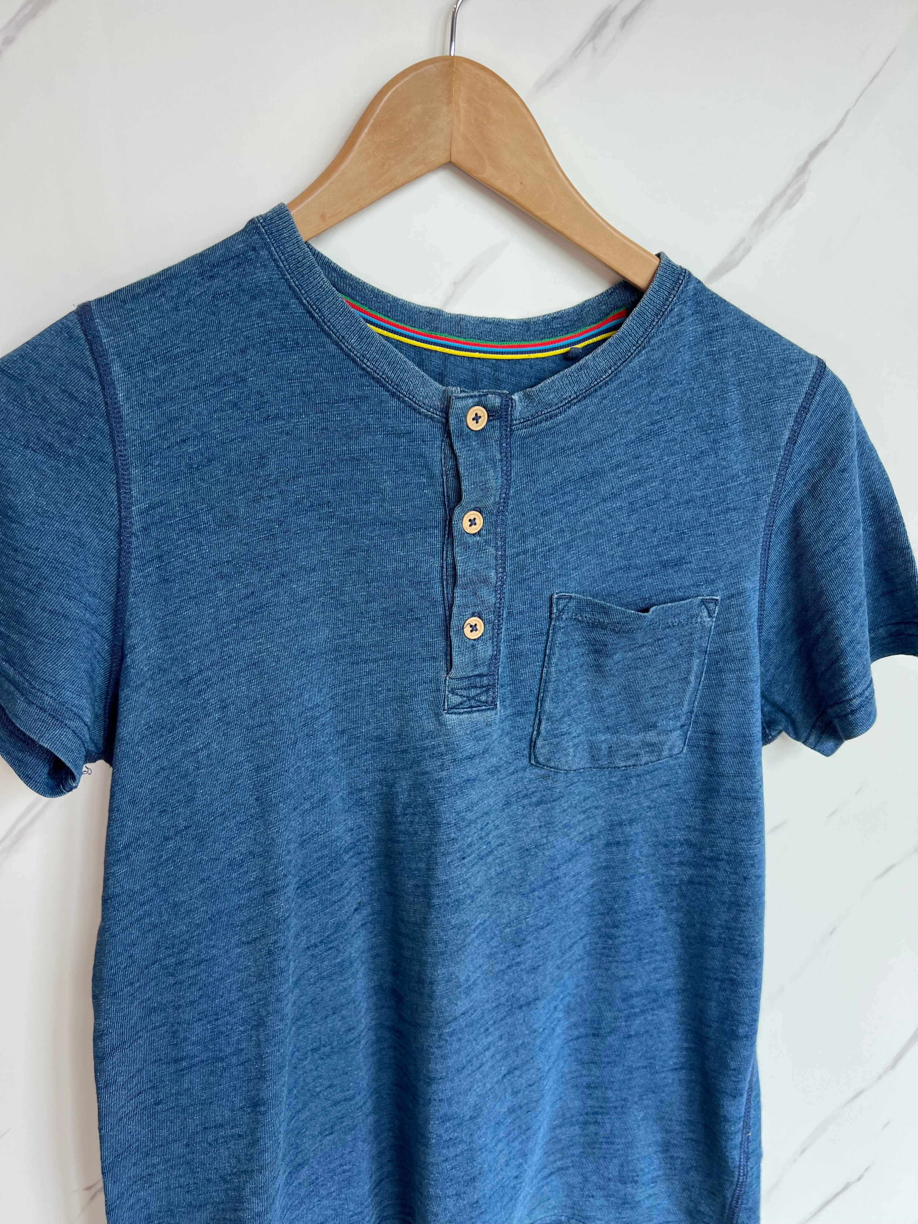 Boden Blue Button T-Shirt Age 11-12 Years