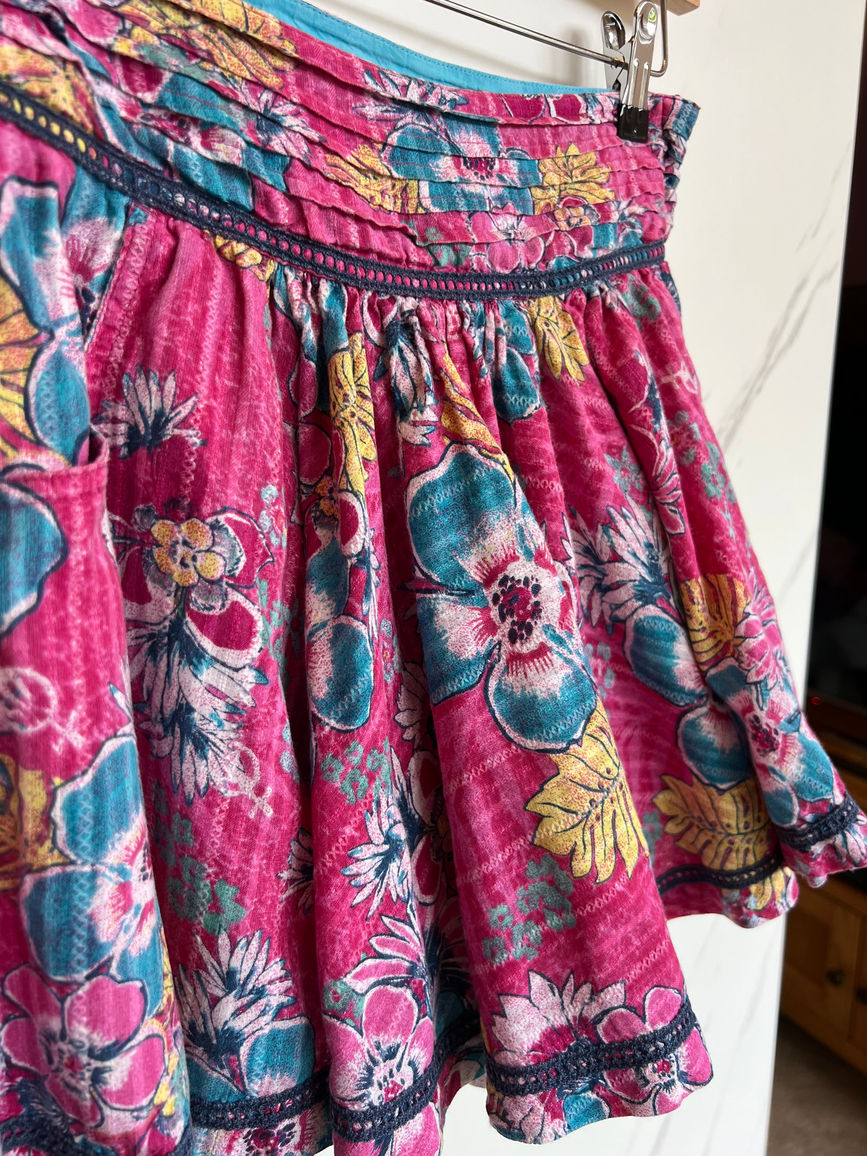 Fatface Pink Floral Skirt Age 7 Years