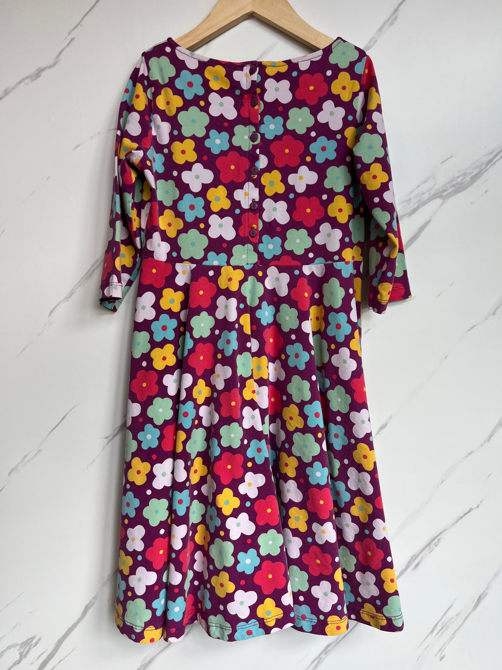 Polarn O. Pyret Floral Skater Dress Age 8-10 Years