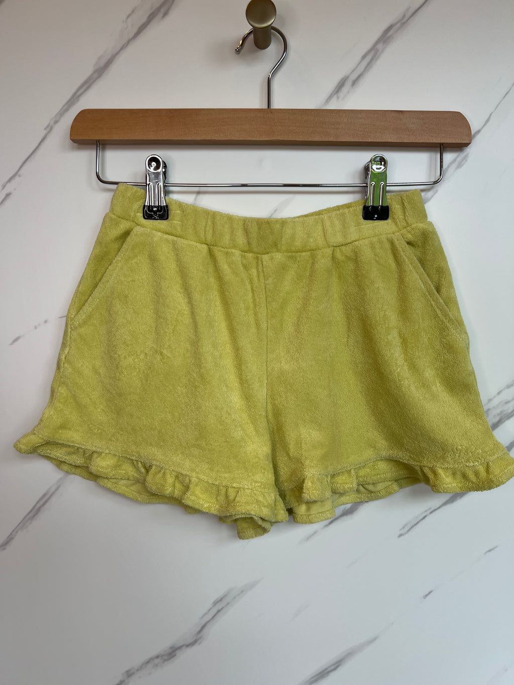Boden Yellow Towelling Beach Shorts Age 9 Years