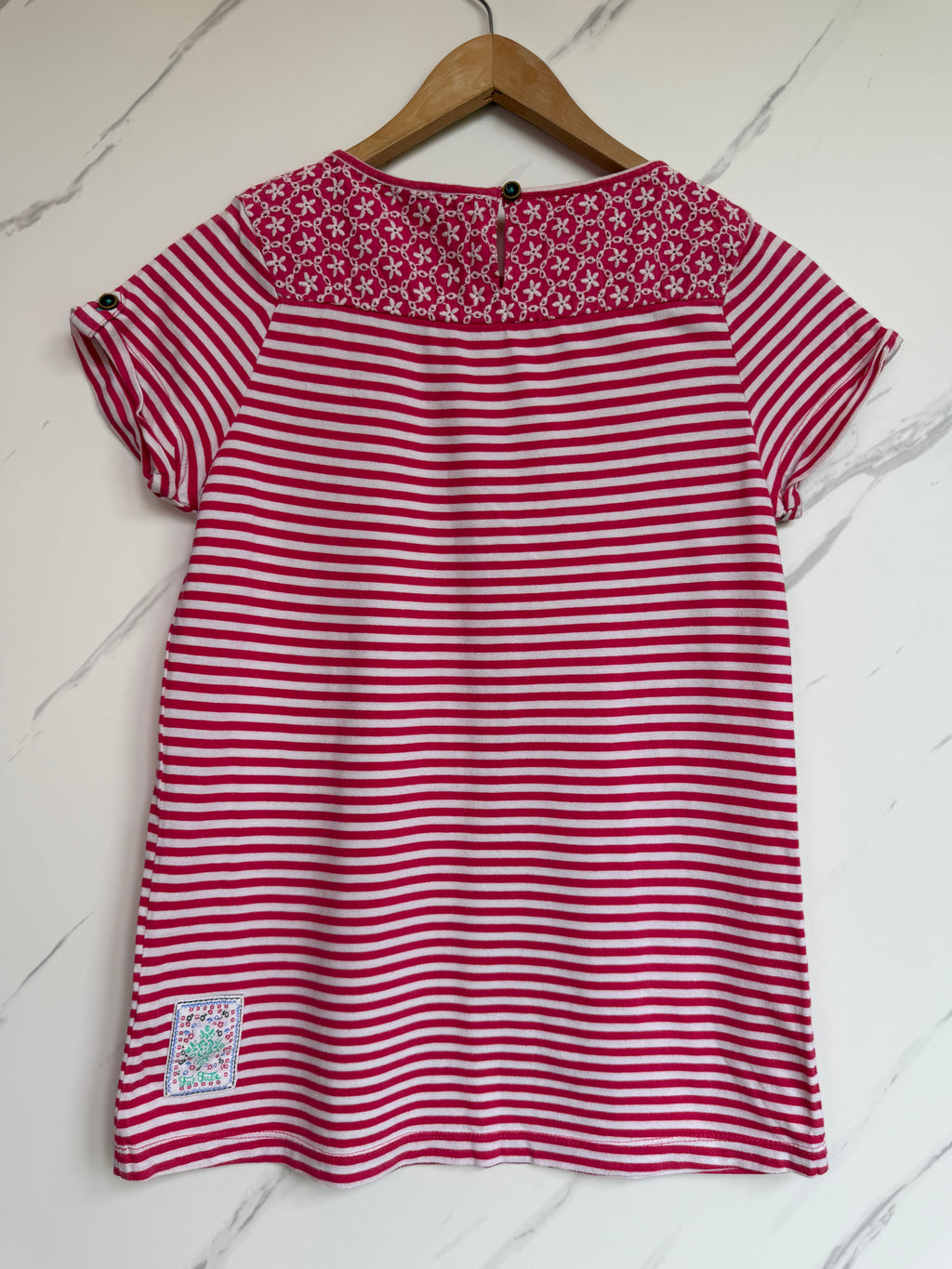 FatFace Pink & White T-Shirt Age 12-13 Years