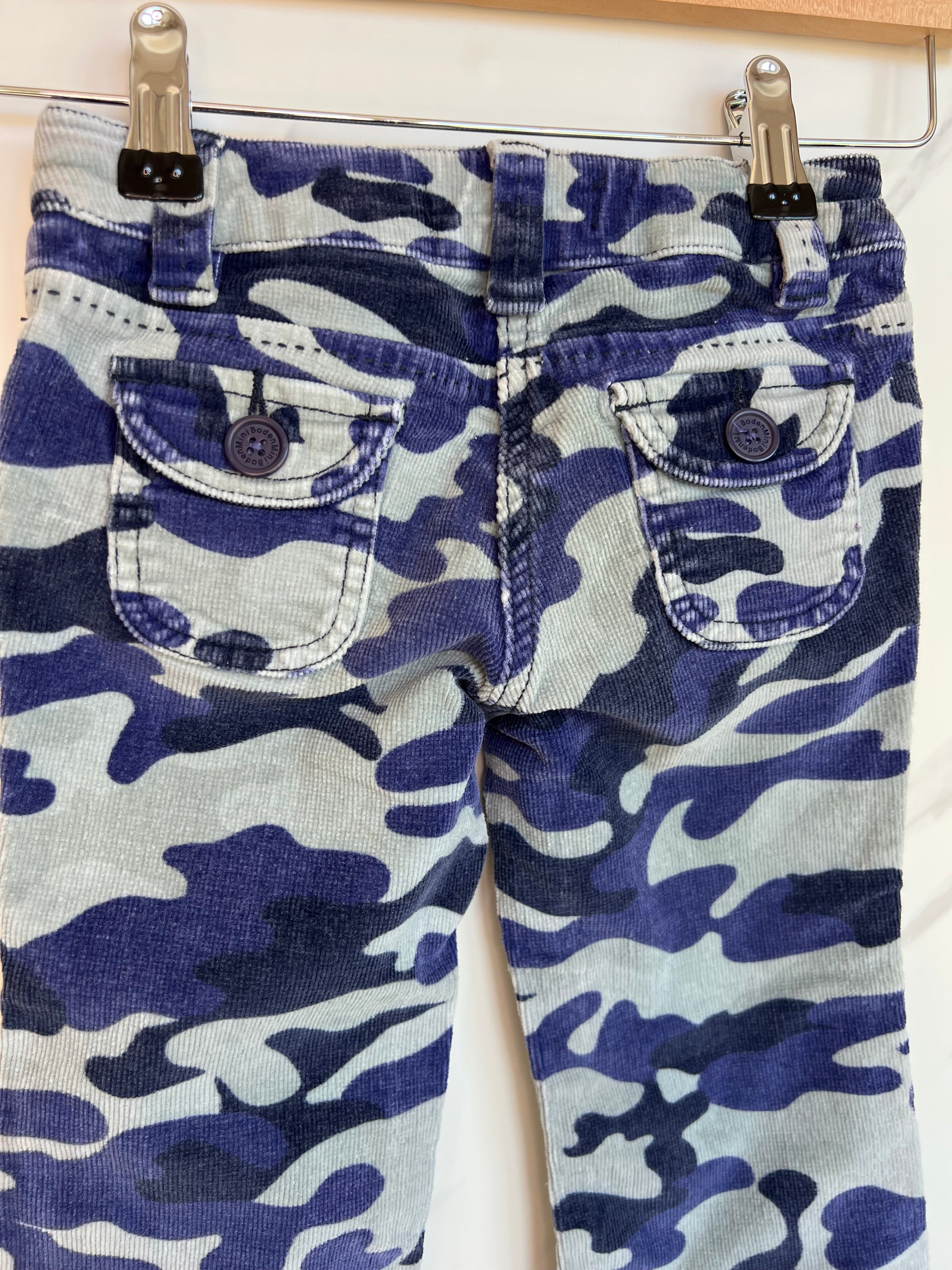 Boden Blue Camouflage Cords Age 3-4 Years