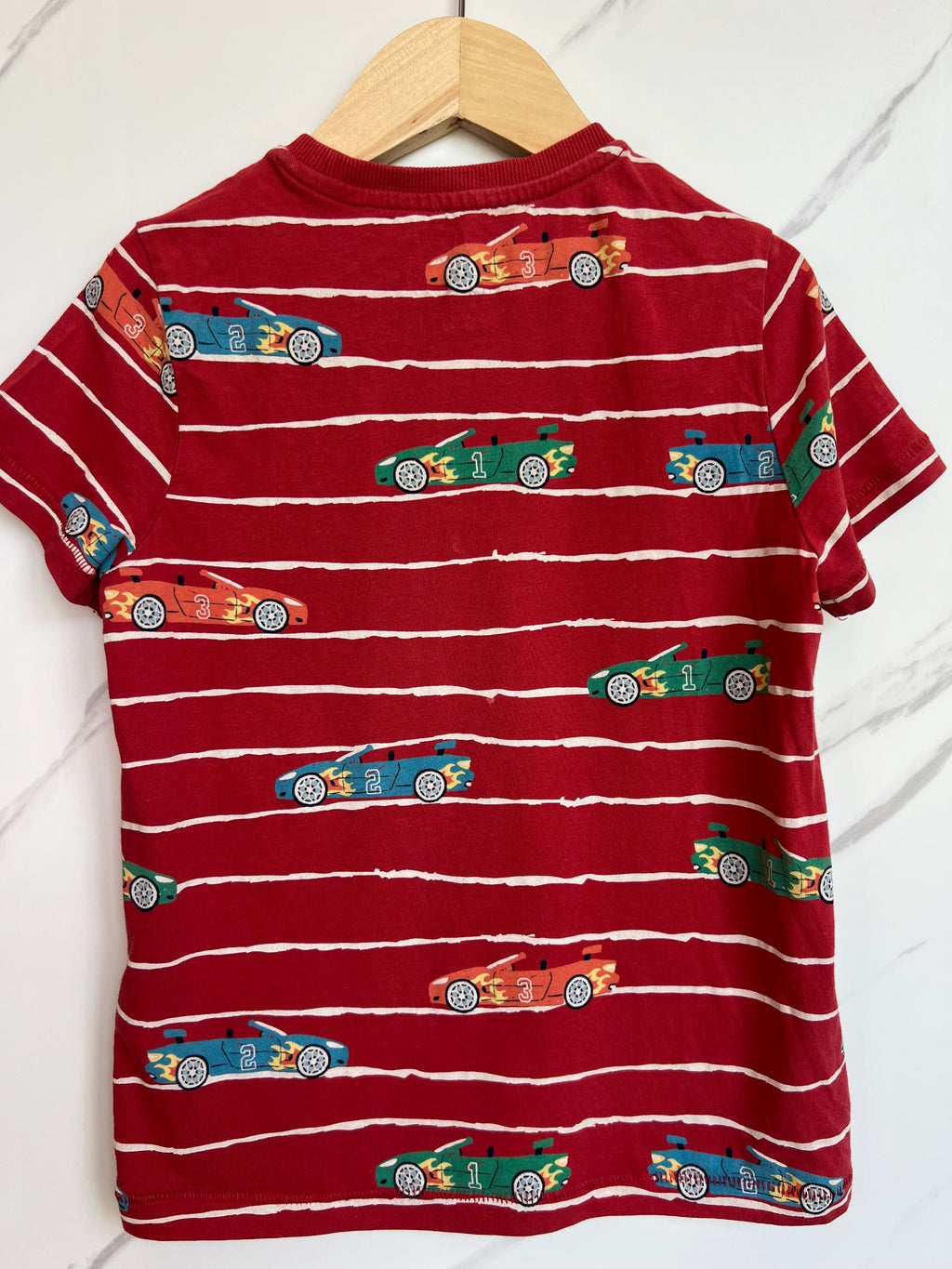 M&S Red Racing Car T-Shirt Age 6-7 Years