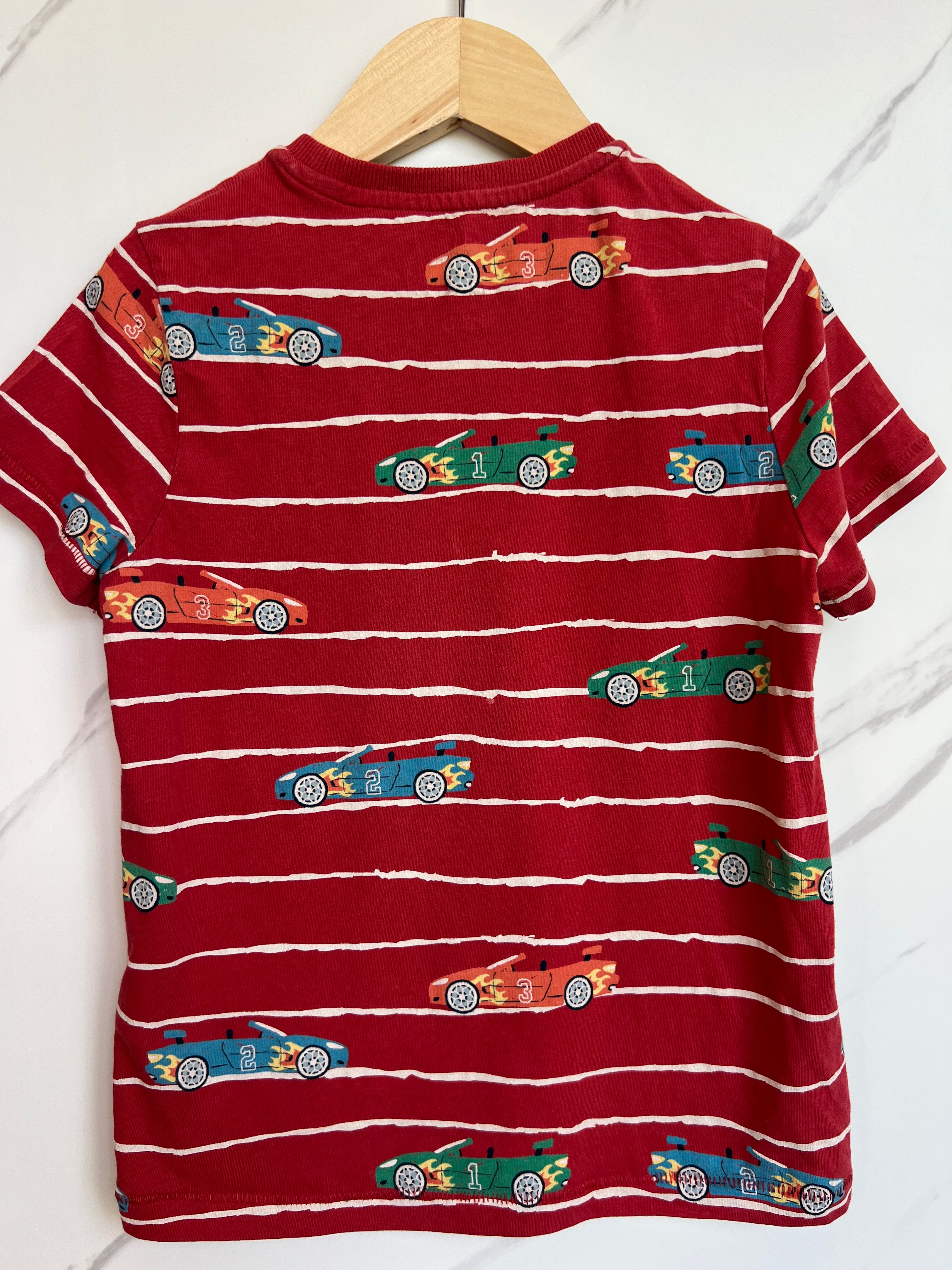 M&S Red Racing Car T-Shirt Age 6-7 Years