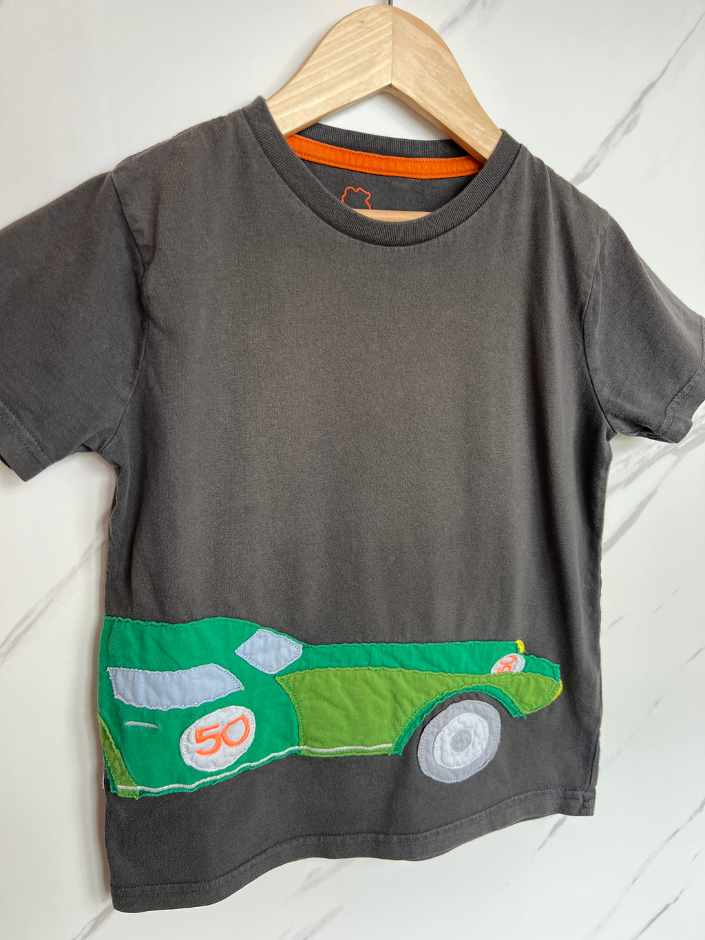 Boden Green Racing Car T-Shirt Age 7-8 Years