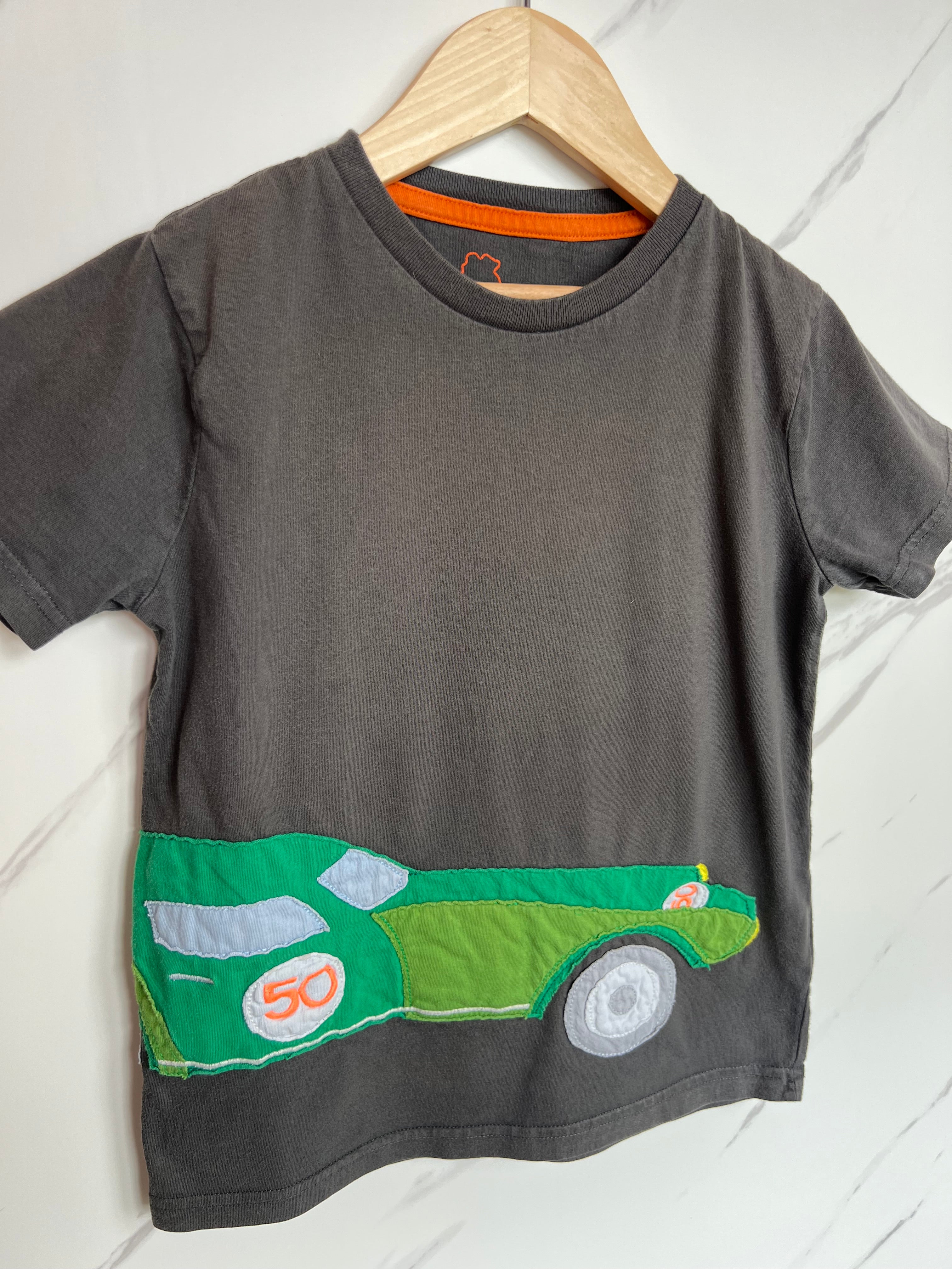 Boden Green Racing Car T-Shirt Age 7-8 Years