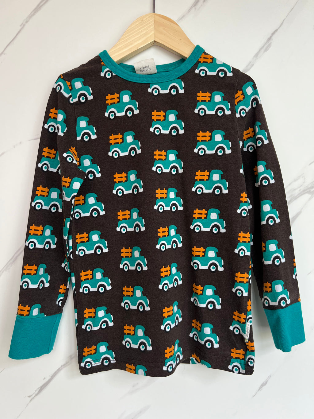 Maxomorra Lorries Long Sleeved Top Age 5-6 Years