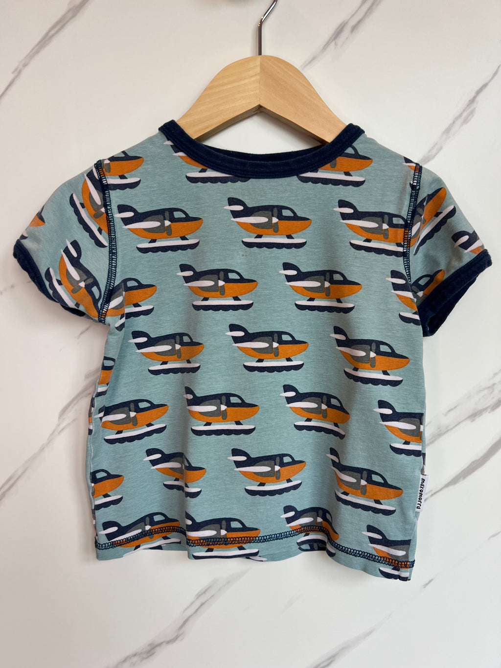 Maxomorra Blue Seaplane T-Shirt Age 3-4 Years*