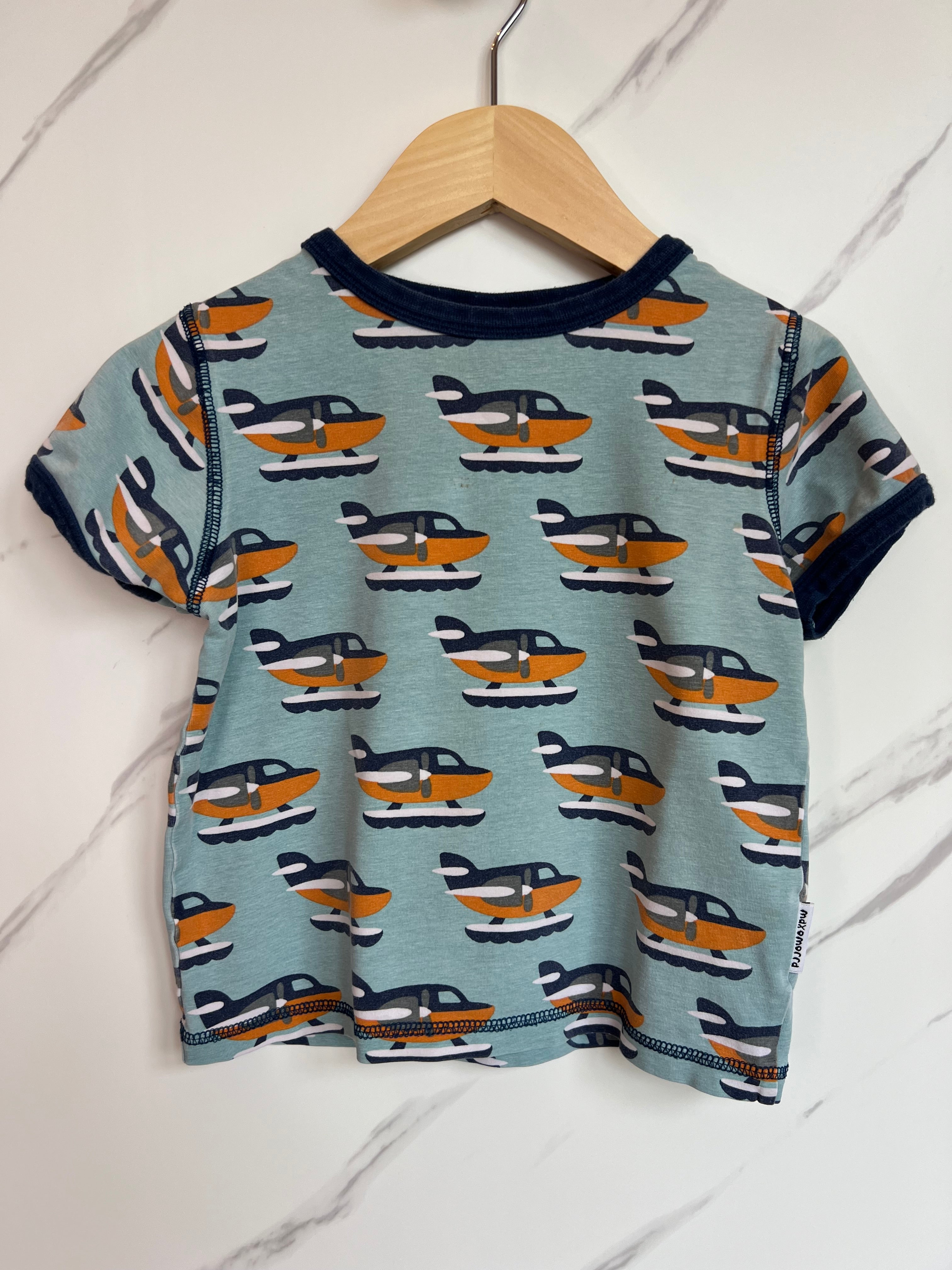 Maxomorra Blue Seaplane T-Shirt Age 3-4 Years*