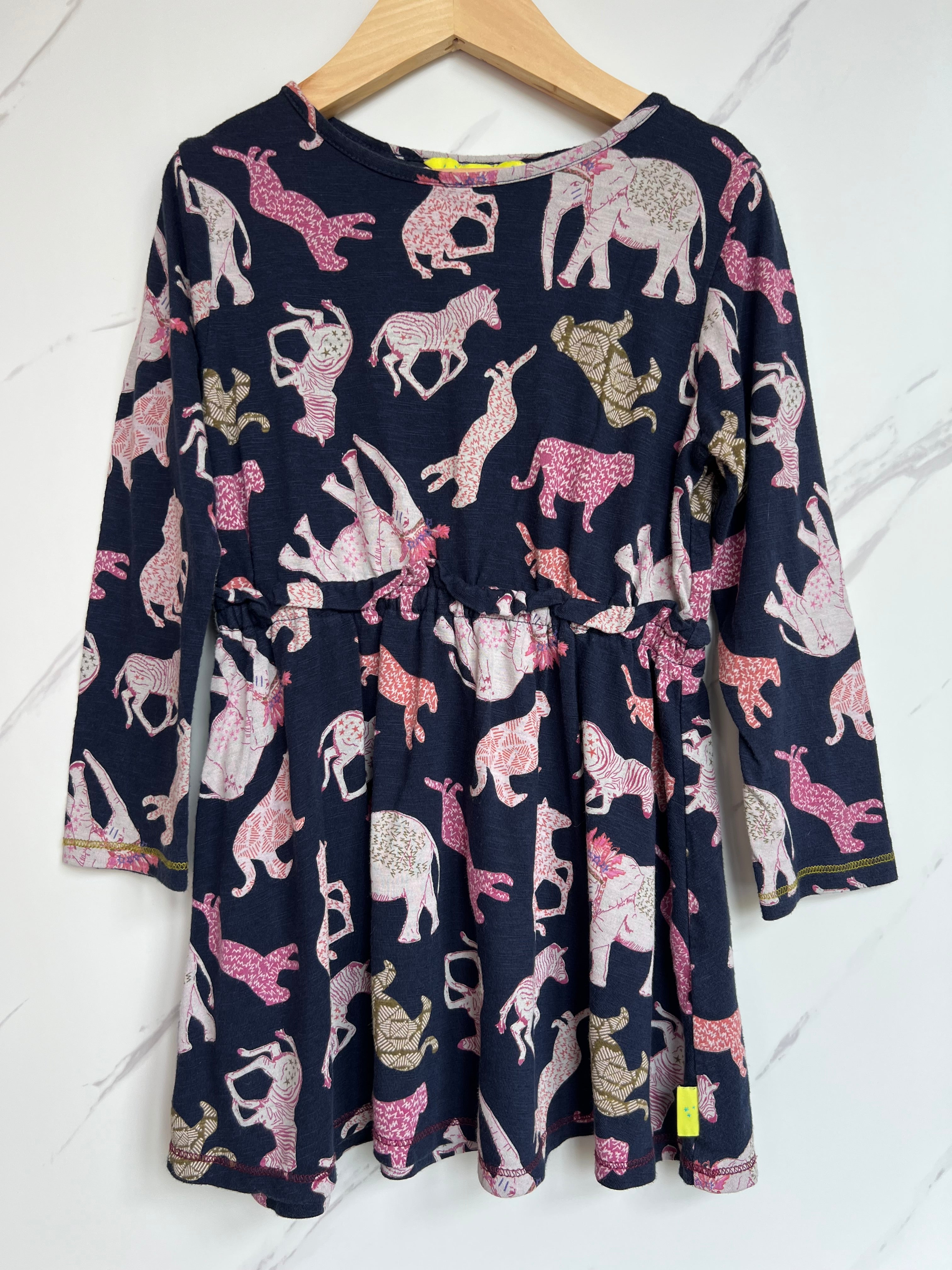 White Stuff Navy Animal Dress Age 5-6 Years