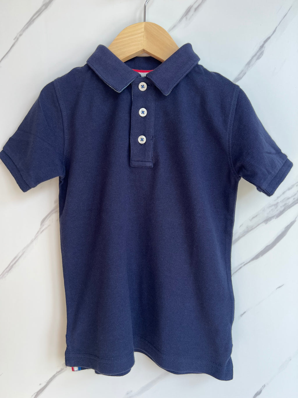 JoJo Maman Bebe Navy Polo Shirt Age 5-6 Years