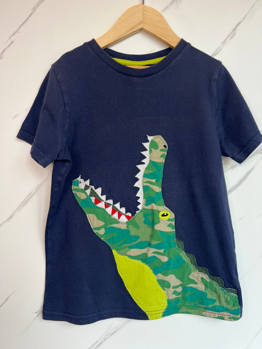 Boden Navy Crocodile T-Shirt Age 9-10 Years
