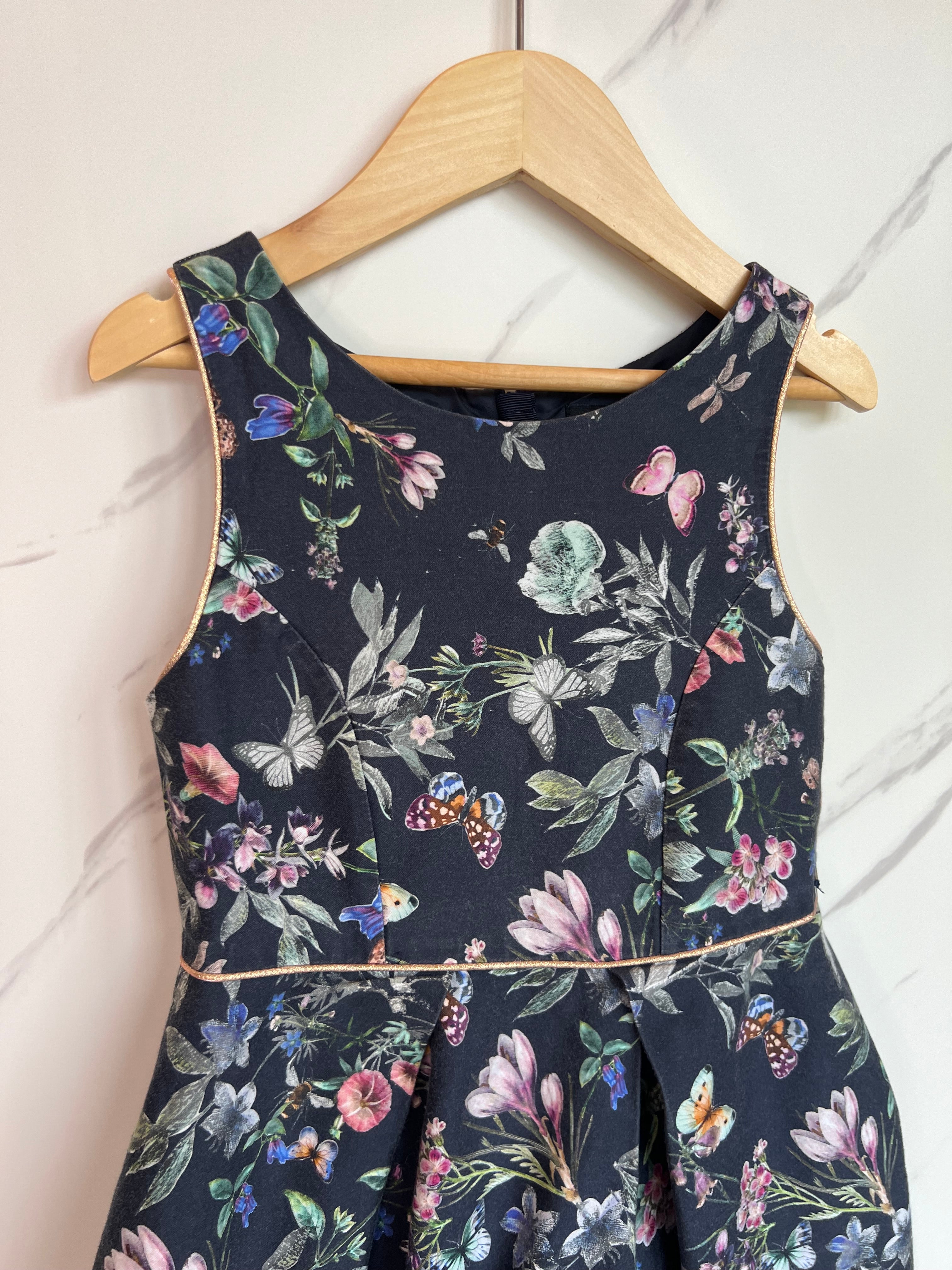 M&S Navy Butterfly Dress Age 5-6 Years