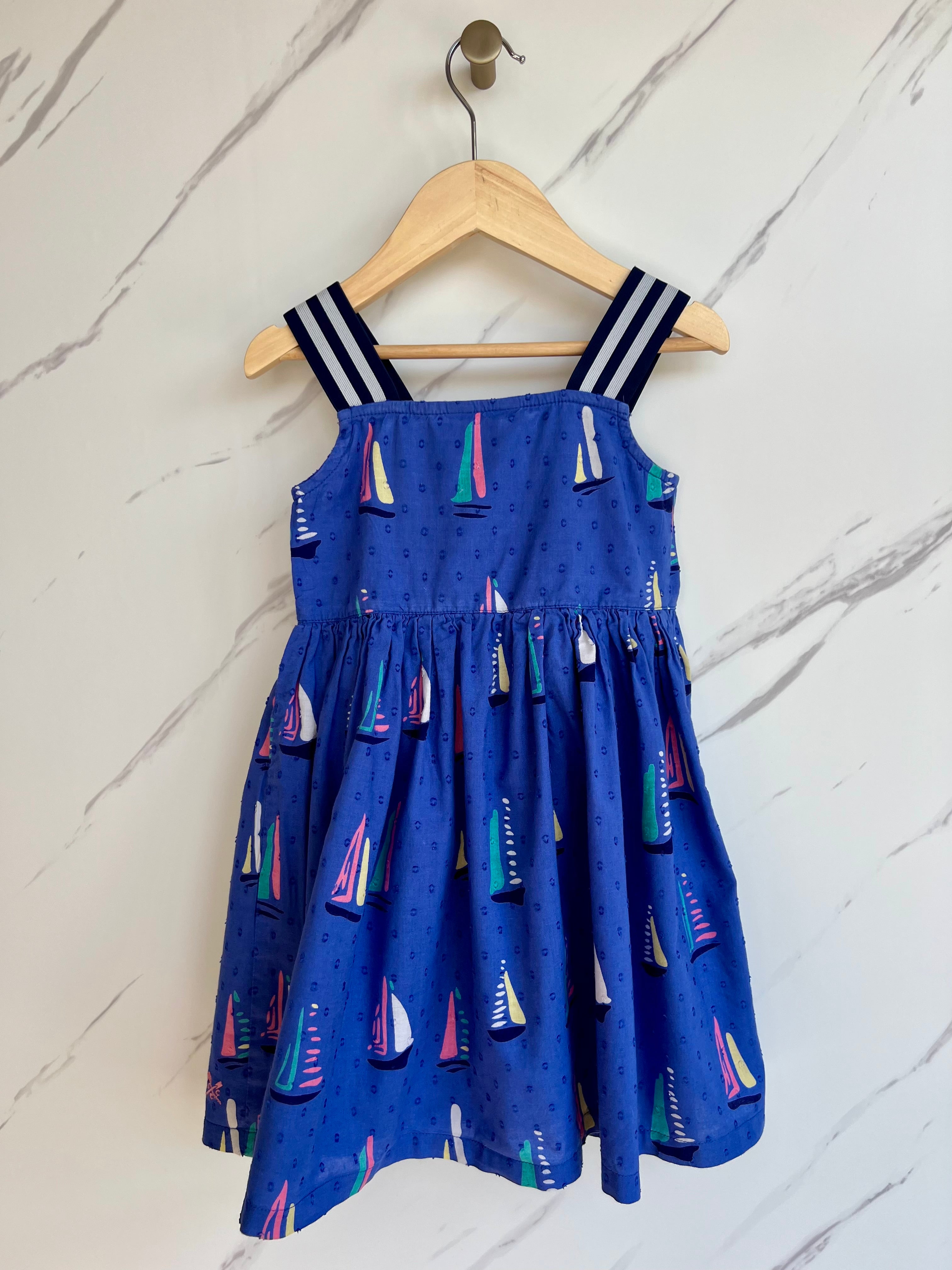 Crew Clothing Co. Blue Boat Summer Dress Age 4-5 Years
